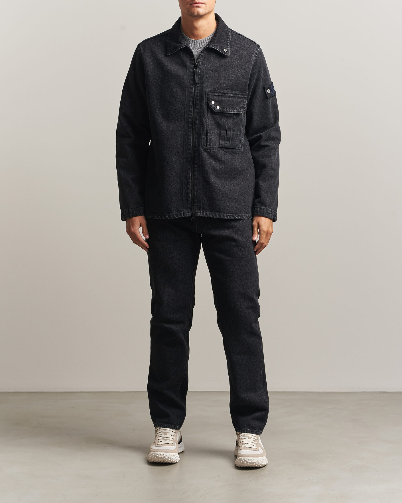 Herre | Jeans | Stone Island | Regular Straight Fit Jeans Black Medium Wash