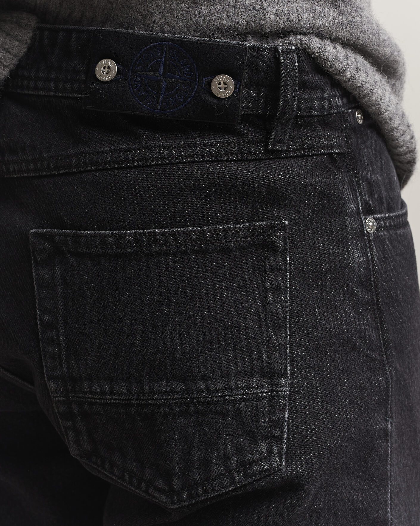 Herre | Jeans | Stone Island | Regular Straight Fit Jeans Black Medium Wash
