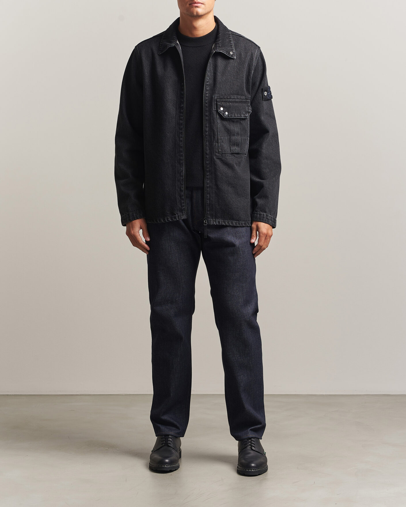 Herre | Jeans | Stone Island | Regular Straight Fit Indigo Jeans Blue Raw