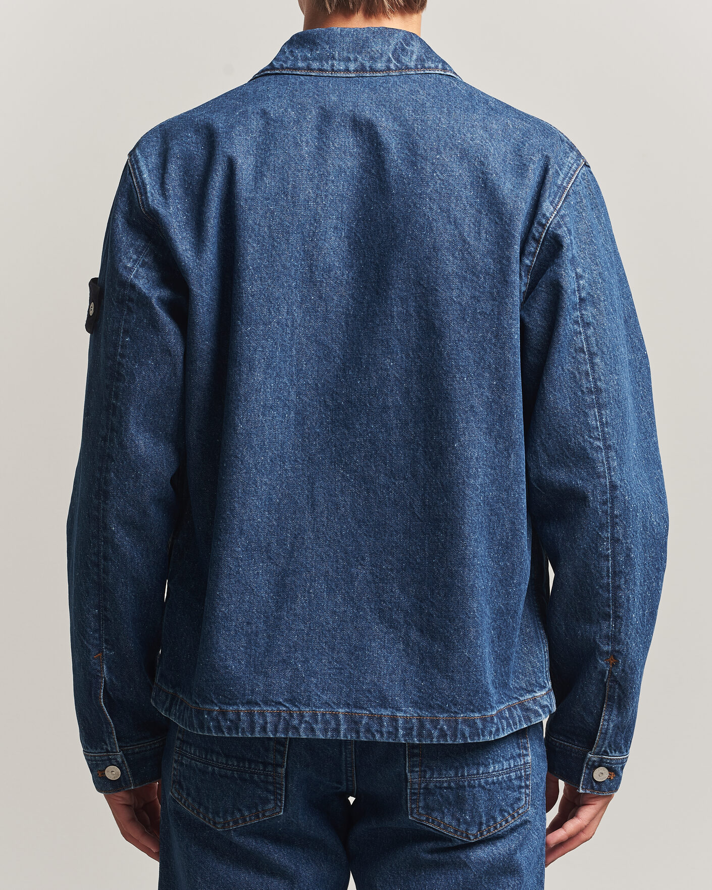 Herre | Jakker | Stone Island | Indigo Denim Coach Jacket Blue Medium Wash