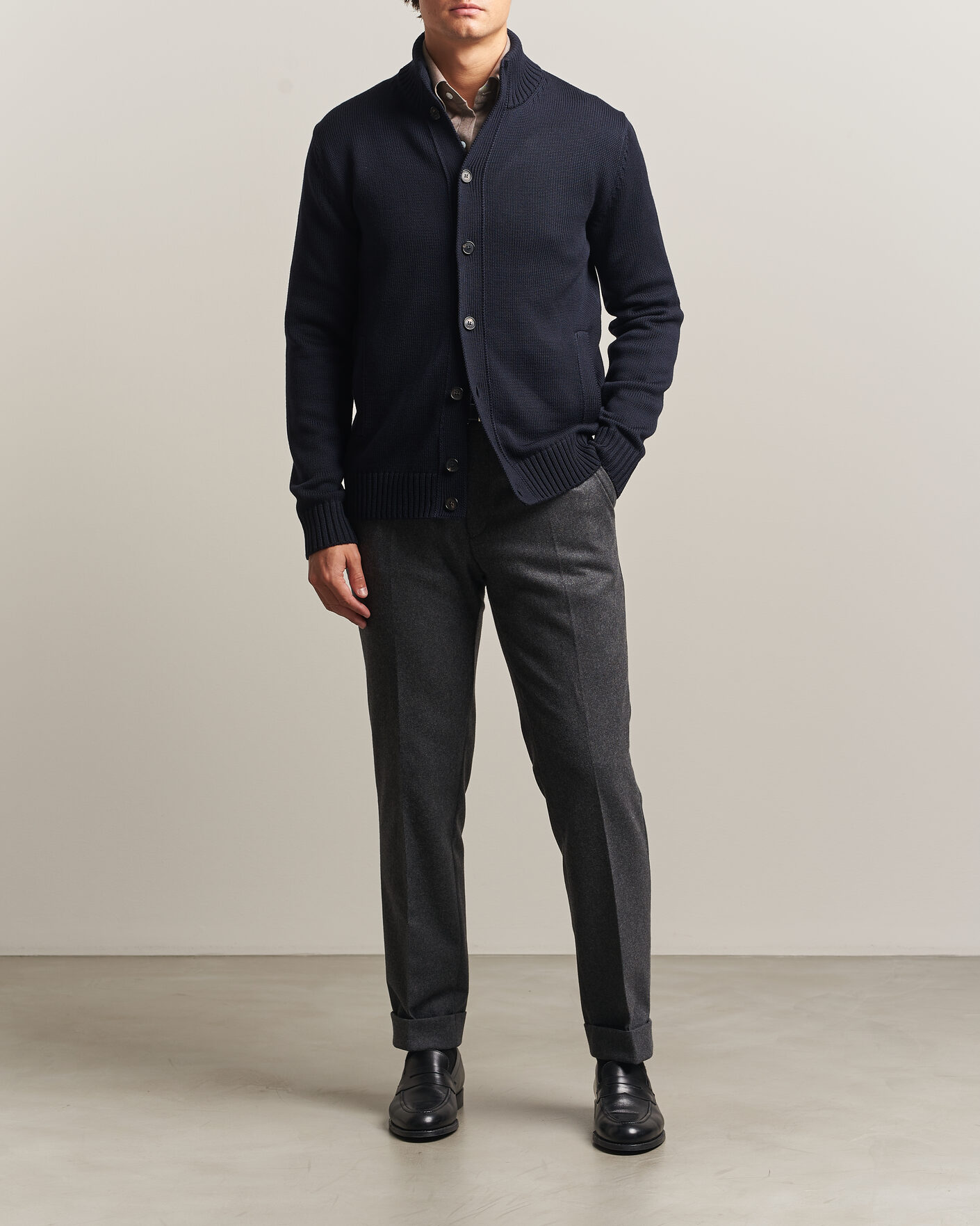 Herre | Trøjer | Zanone | Virgin Merino Wool Chioto Navy