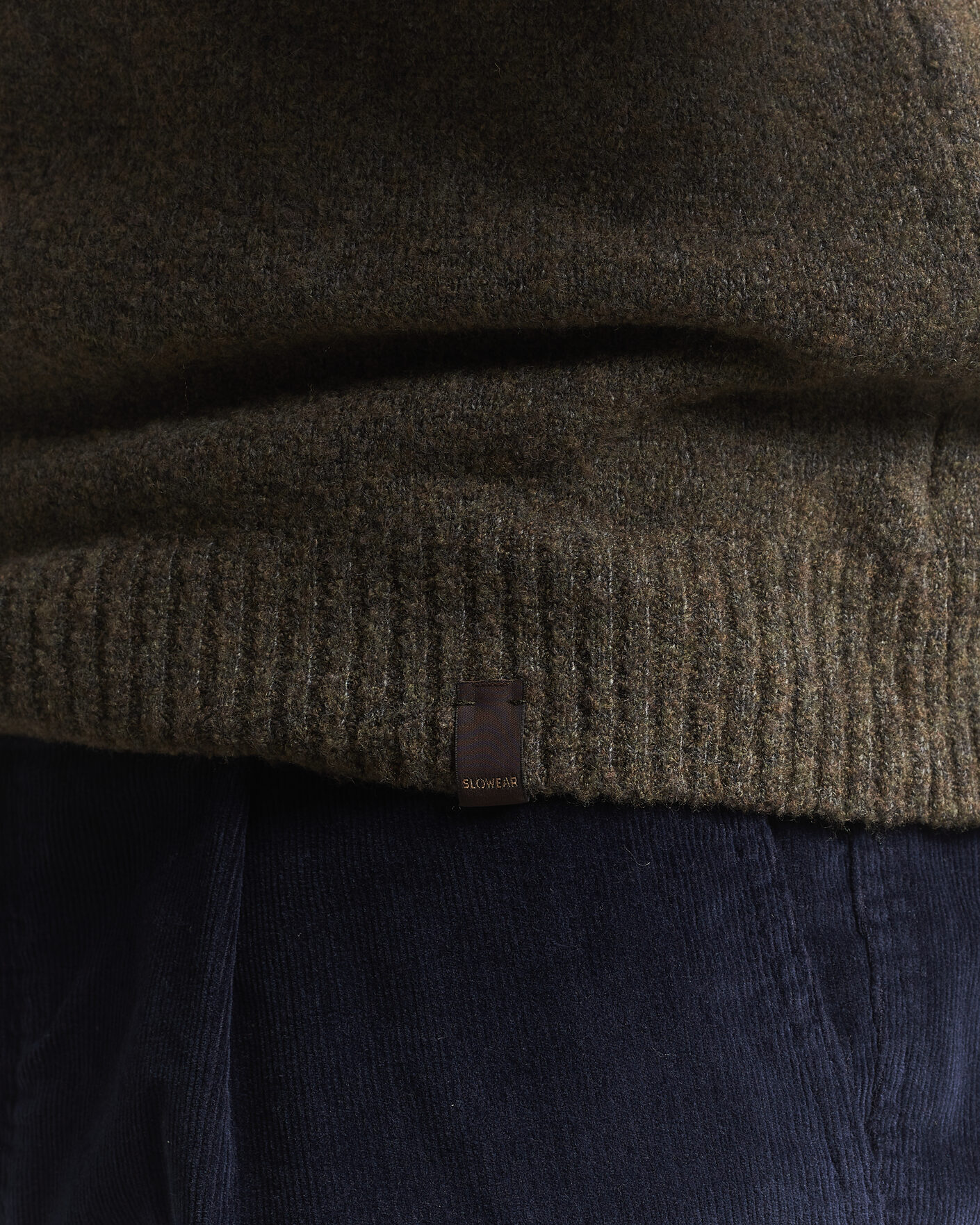 Herre | Trøjer | Zanone | Wool Boucle Crew Neck Forest Green