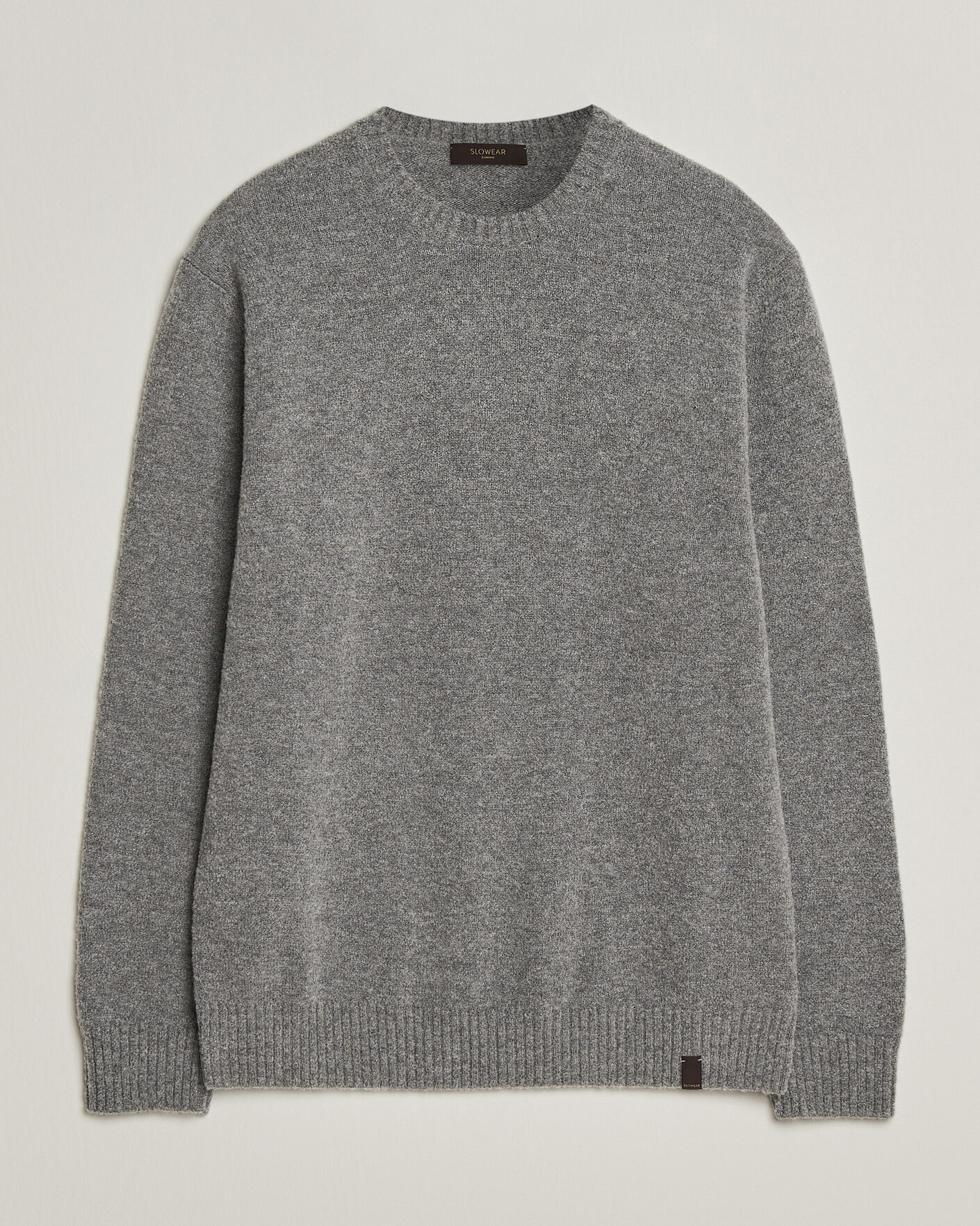 Herre | Trøjer | Zanone | Wool Boucle Crew Neck Grey Melange