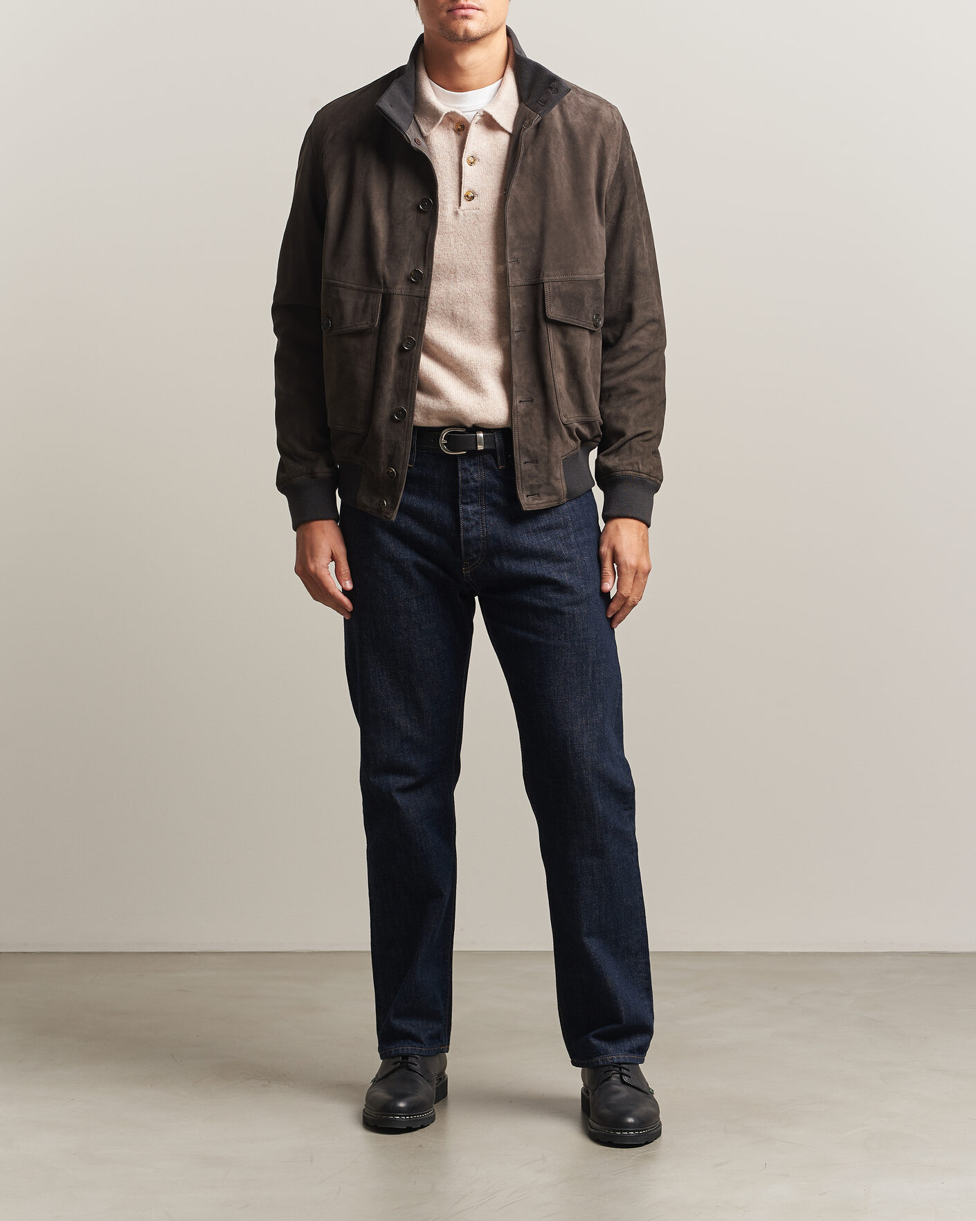 Herre | Jakker | Baracuta | Suede Blouson Jacket December Sky
