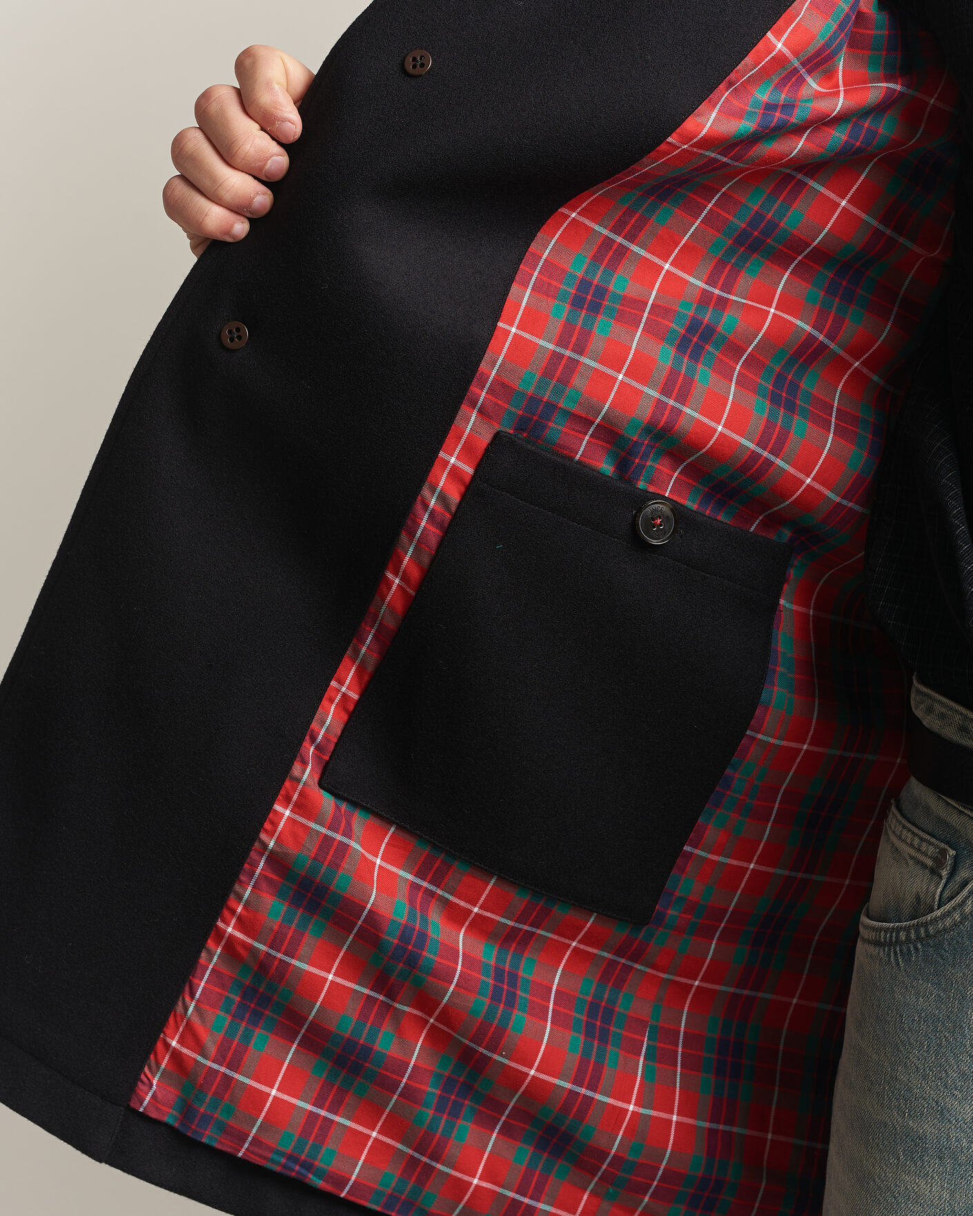Herre | Jakker | Baracuta | G10 Melton Wool Coat Black
