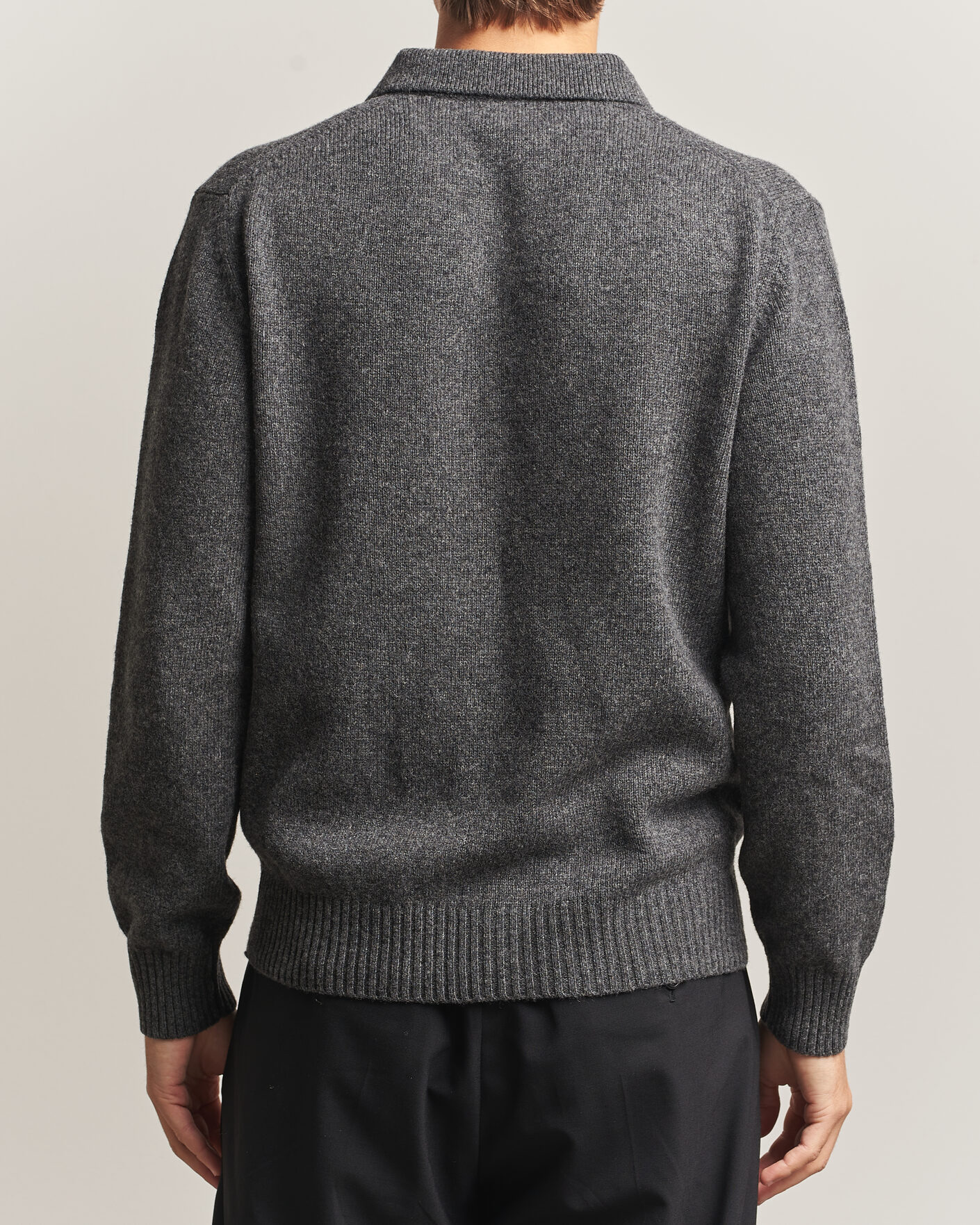 Herre | Trøjer | Baracuta | Shetland Polo Mid Grey
