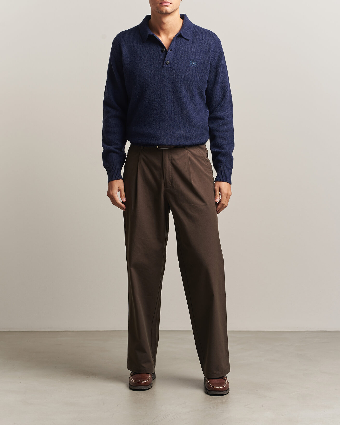 Herre | Trøjer | Baracuta | Shetland Polo Navy