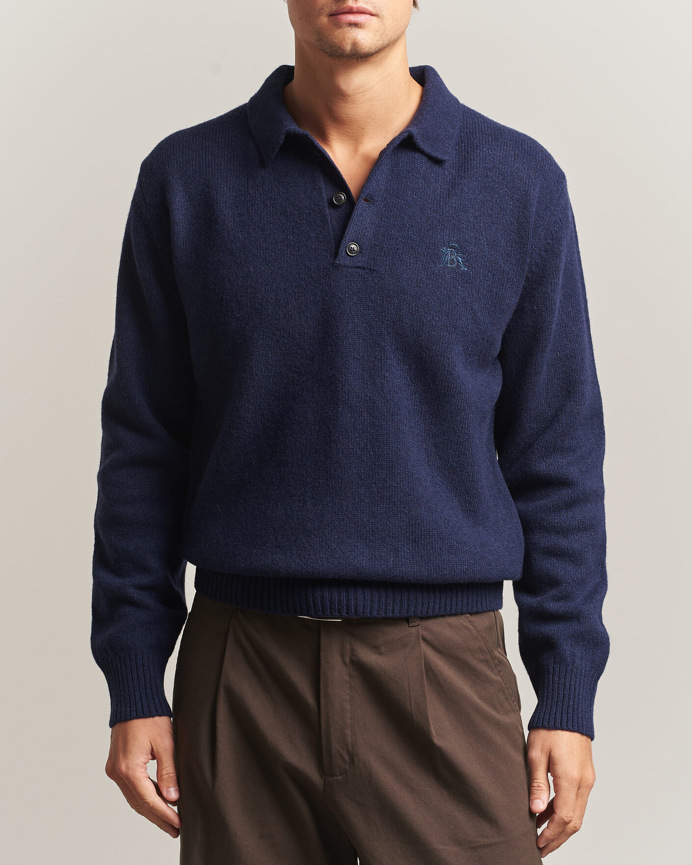 Herre | Trøjer | Baracuta | Shetland Polo Navy