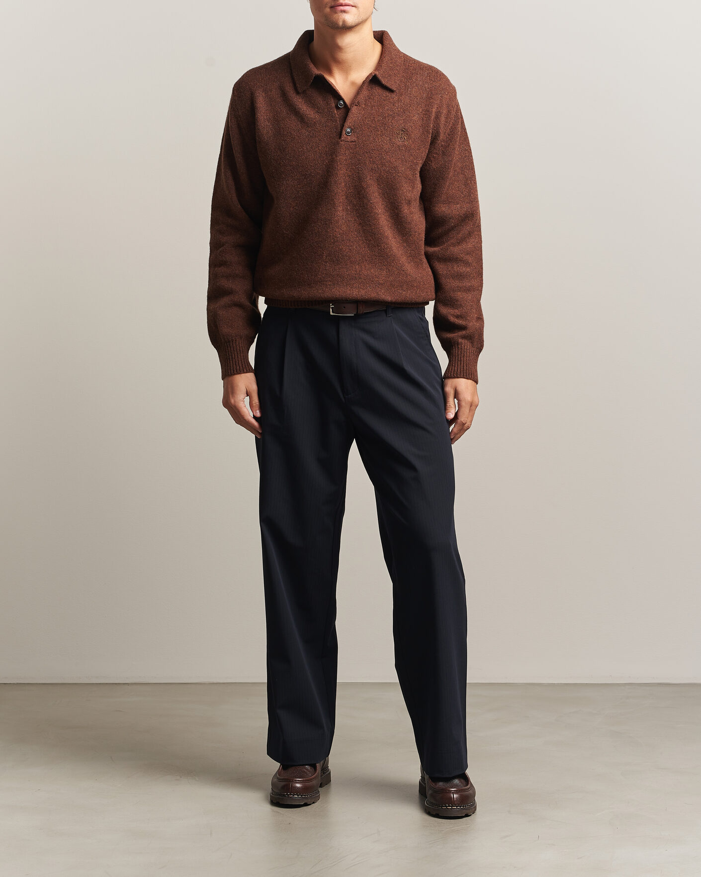 Herre | Trøjer | Baracuta | Shetland Polo Slate Black