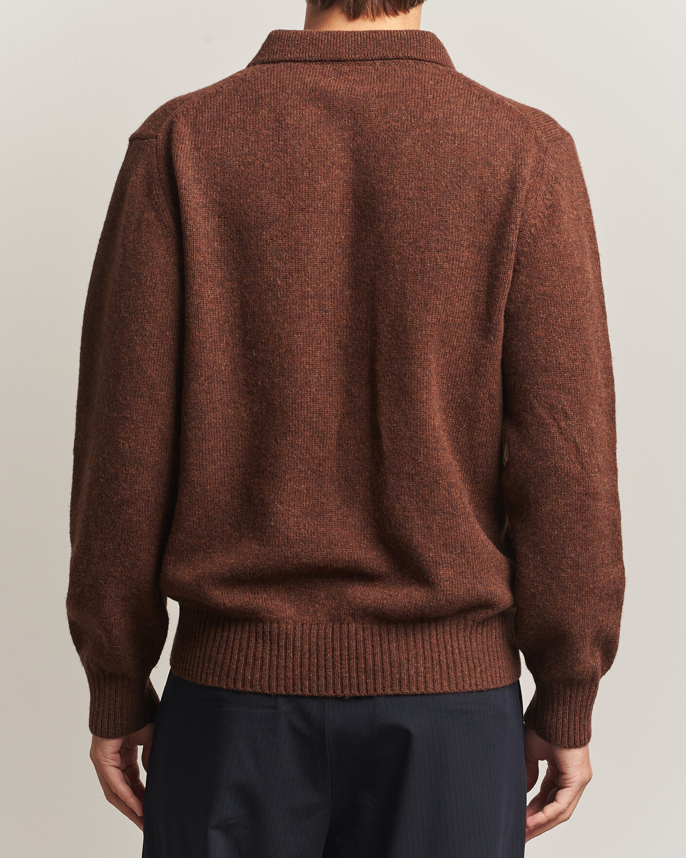 Herre | Trøjer | Baracuta | Shetland Polo Slate Black