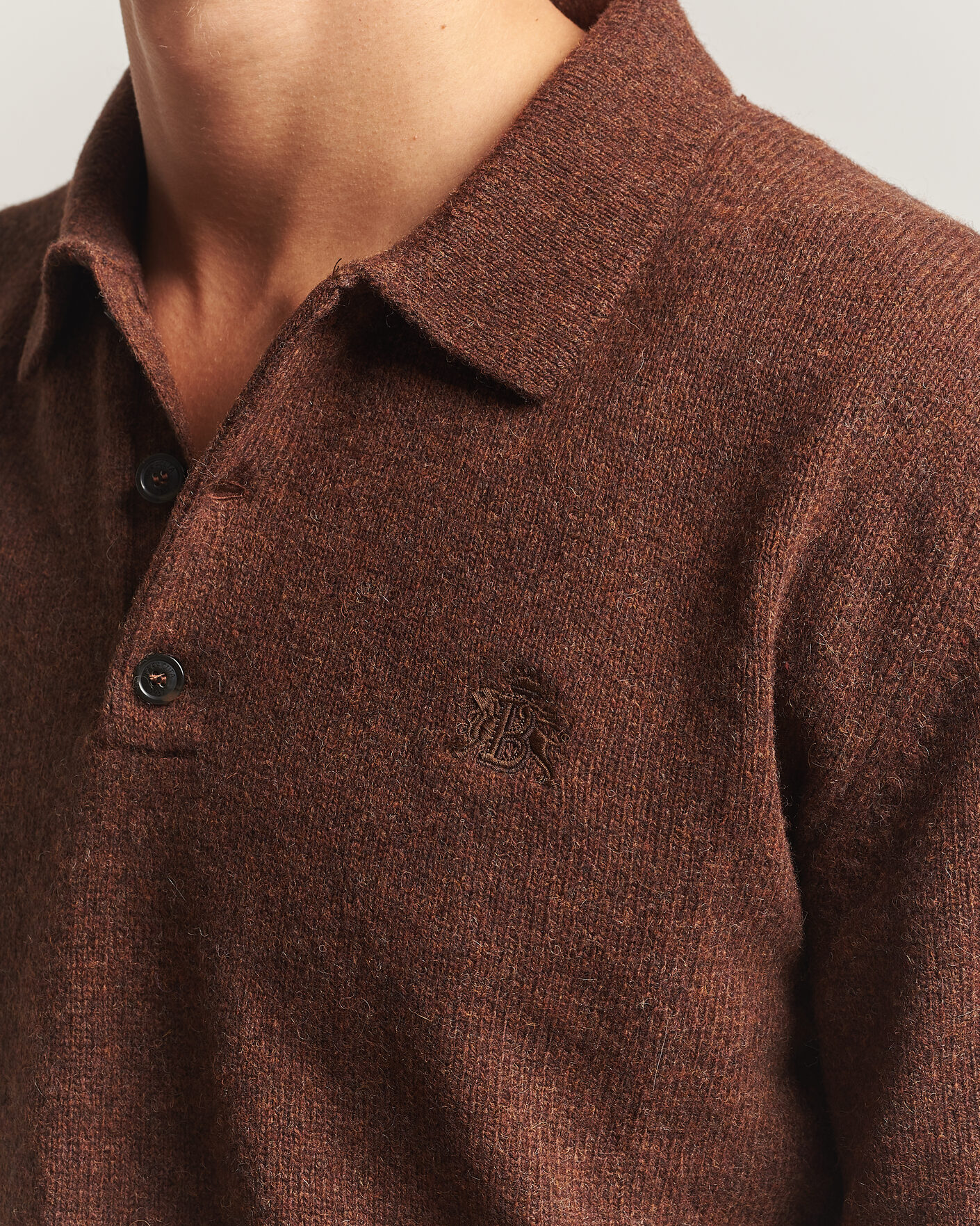 Herre | Trøjer | Baracuta | Shetland Polo Slate Black