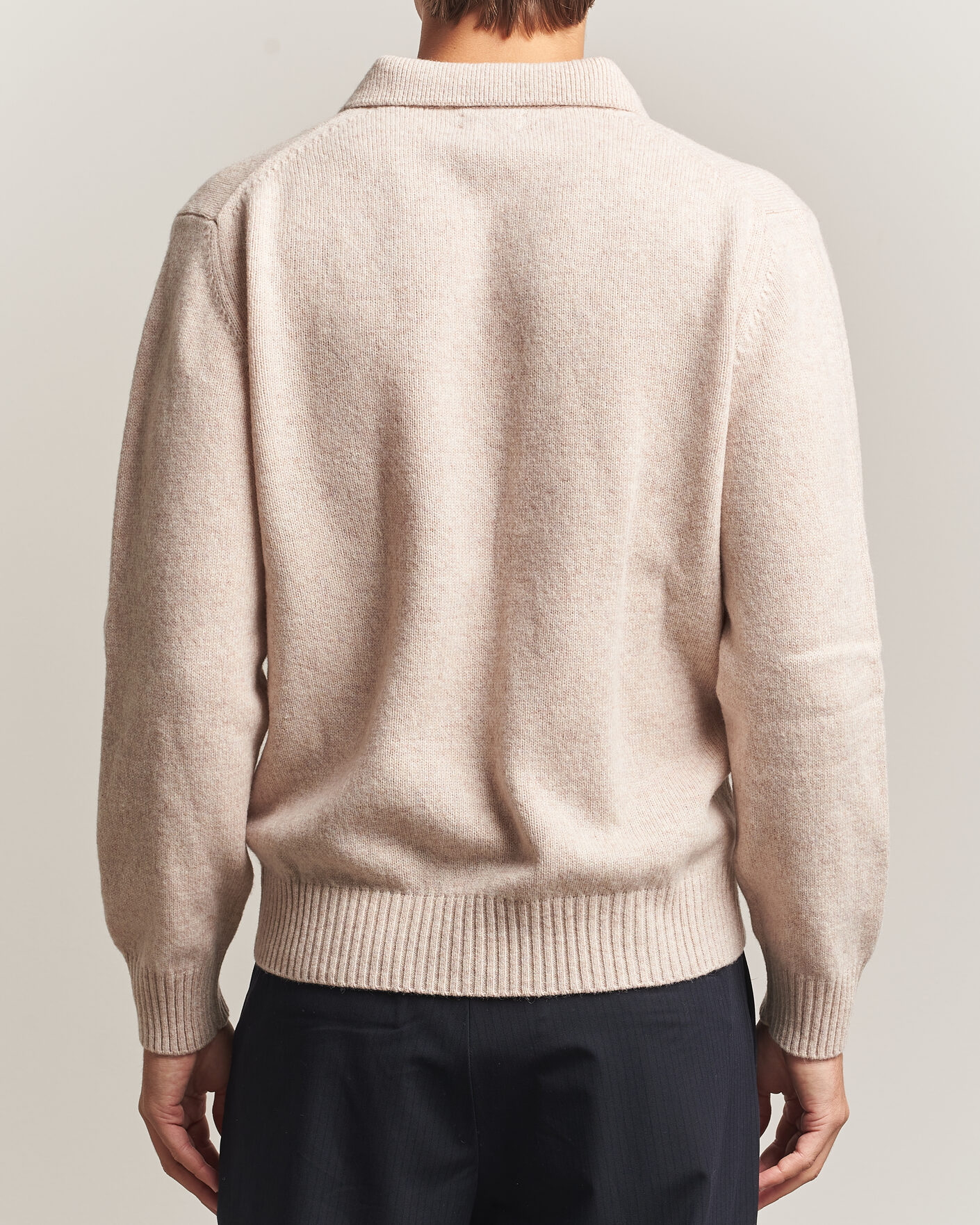 Herre | Trøjer | Baracuta | Shetland Polo Antique White