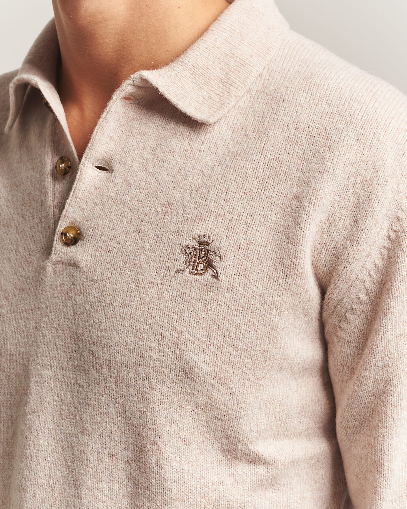 Herre | Trøjer | Baracuta | Shetland Polo Antique White