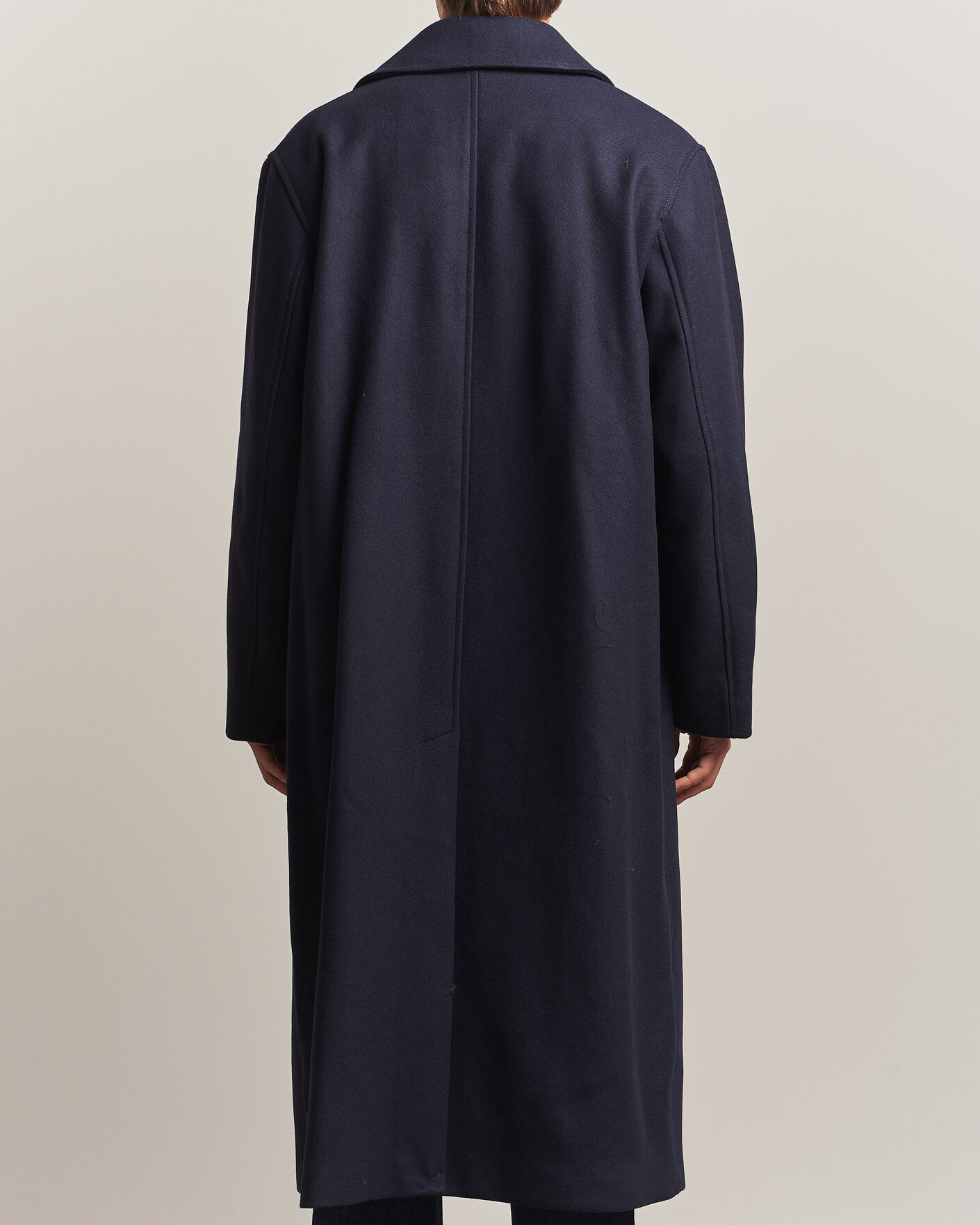 Herre | Jakker | Sunflower | Wool Blend Winter Coat Navy