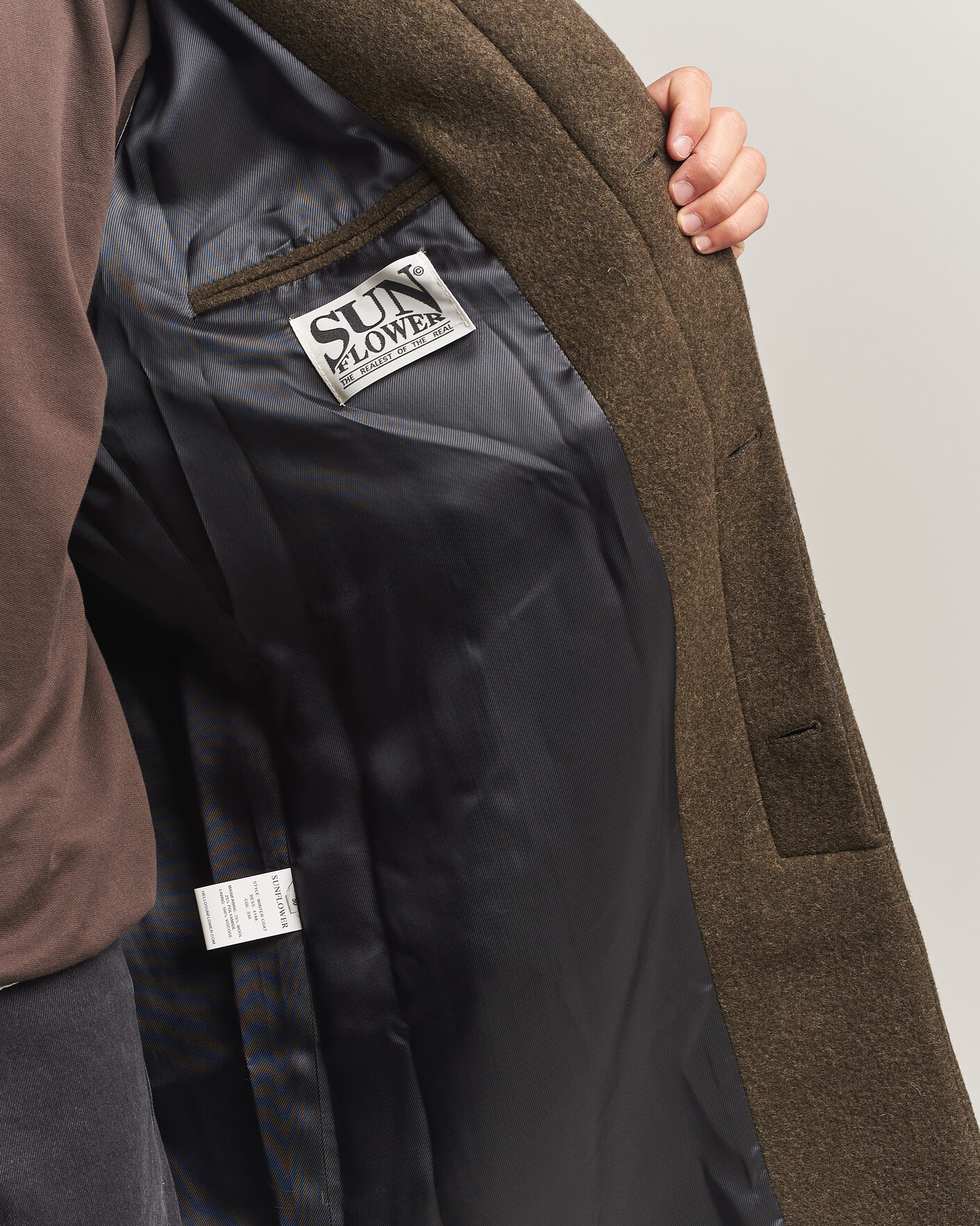 Herre | Jakker | Sunflower | Wool Blend Winter Coat Green Moss