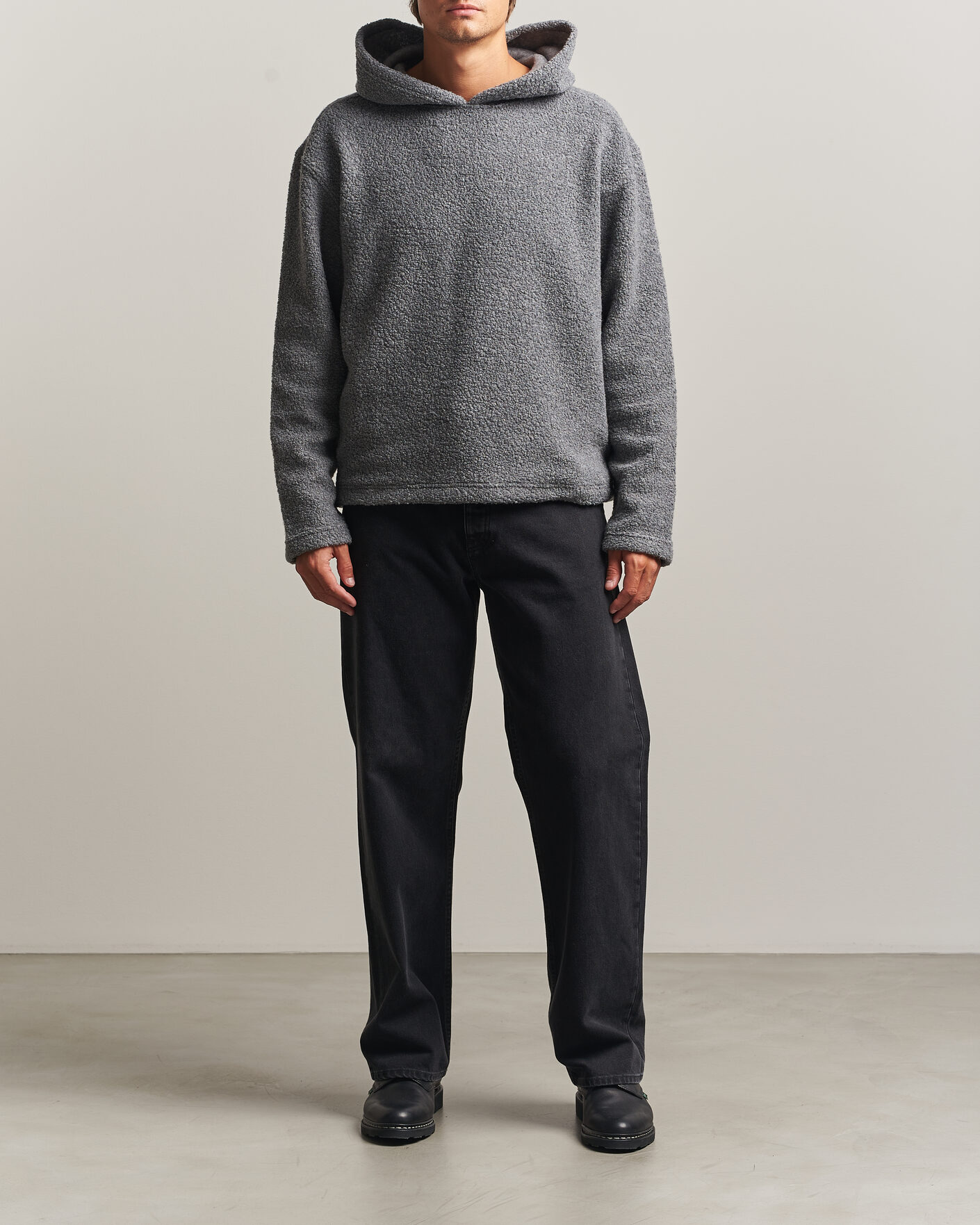 Herre | Trøjer | Sunflower | Wool Hoodie Grey Melange