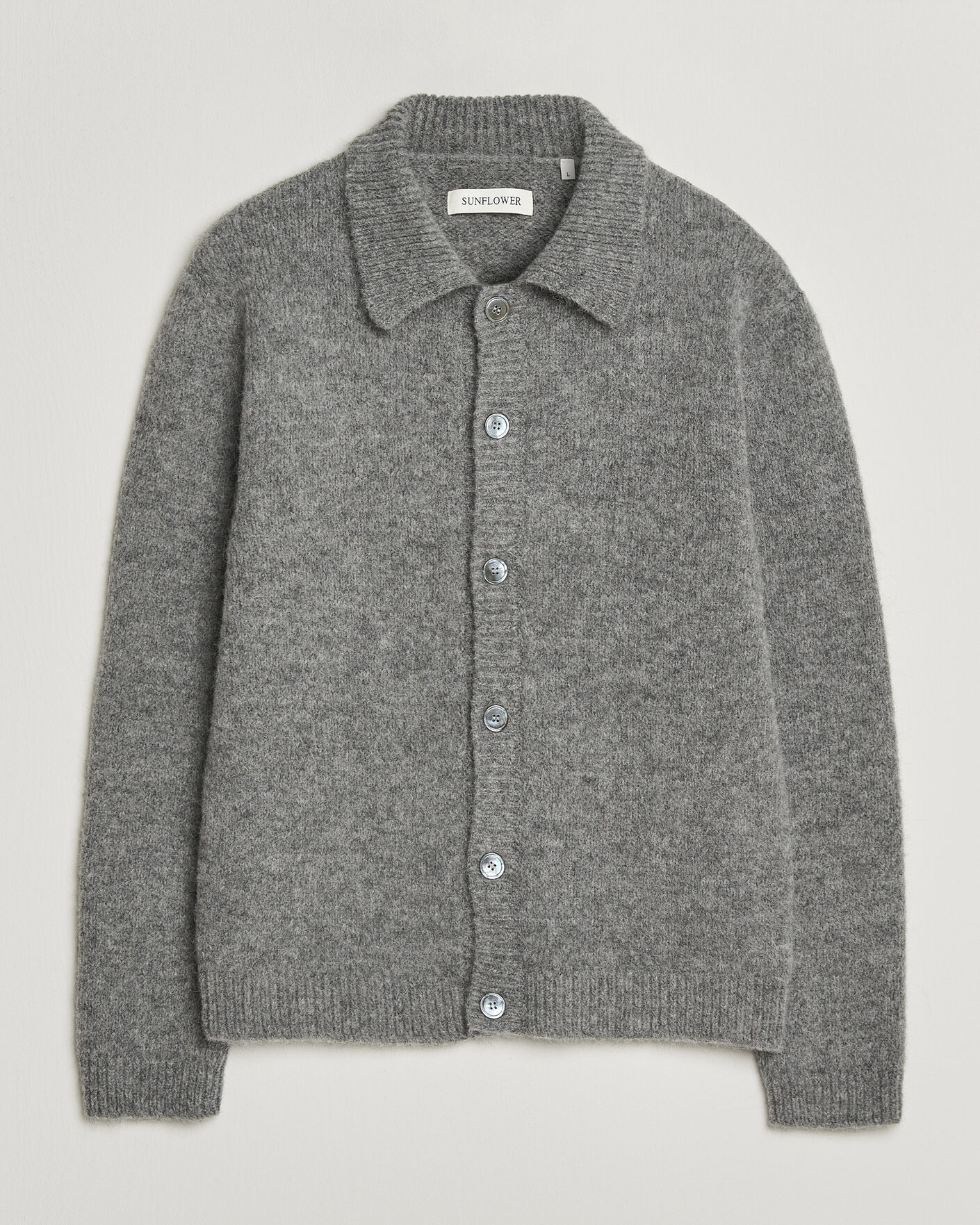 Herre | Trøjer | Sunflower | Alpacka Cardigan Grey Melange