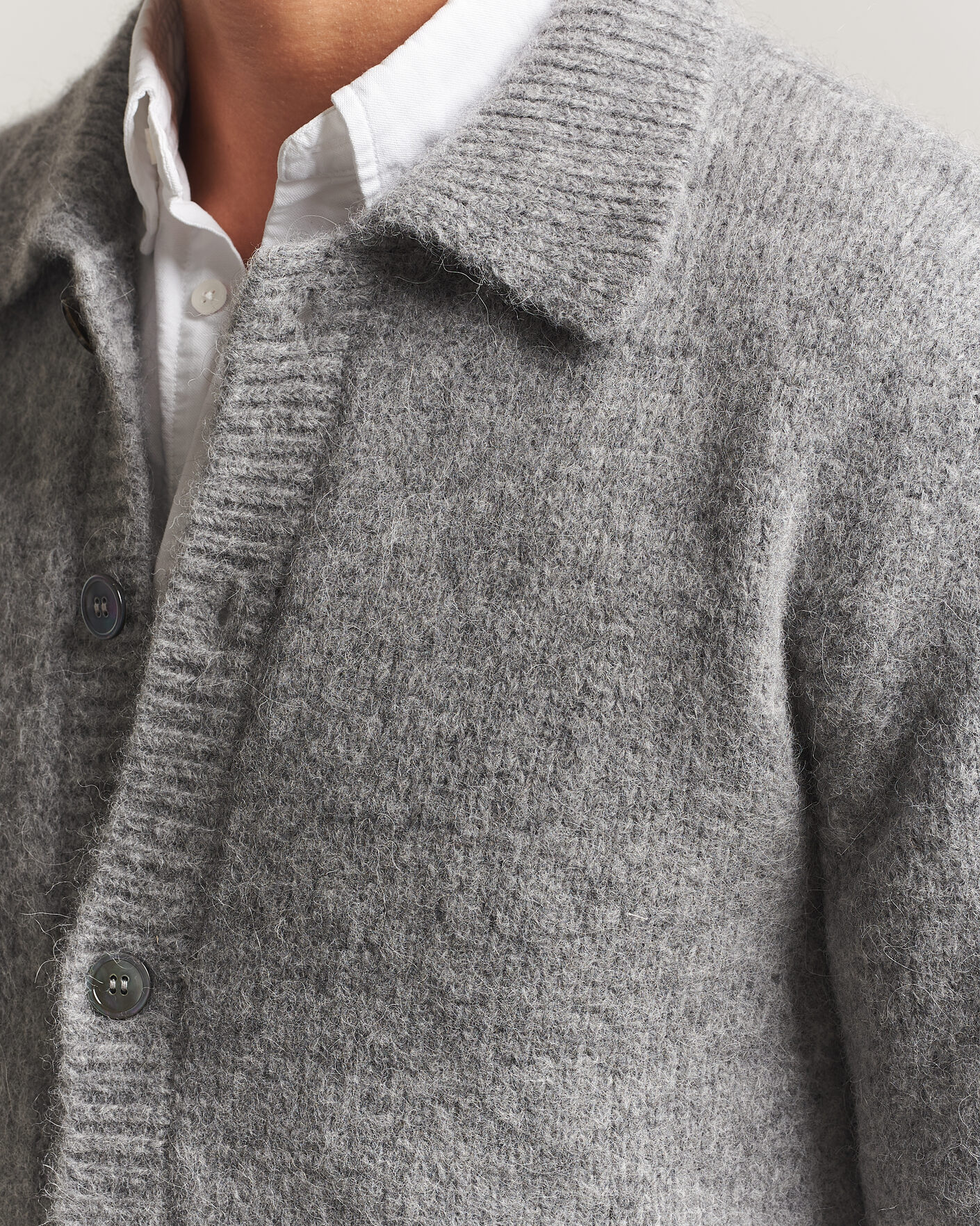 Herre | Trøjer | Sunflower | Alpacka Cardigan Grey Melange