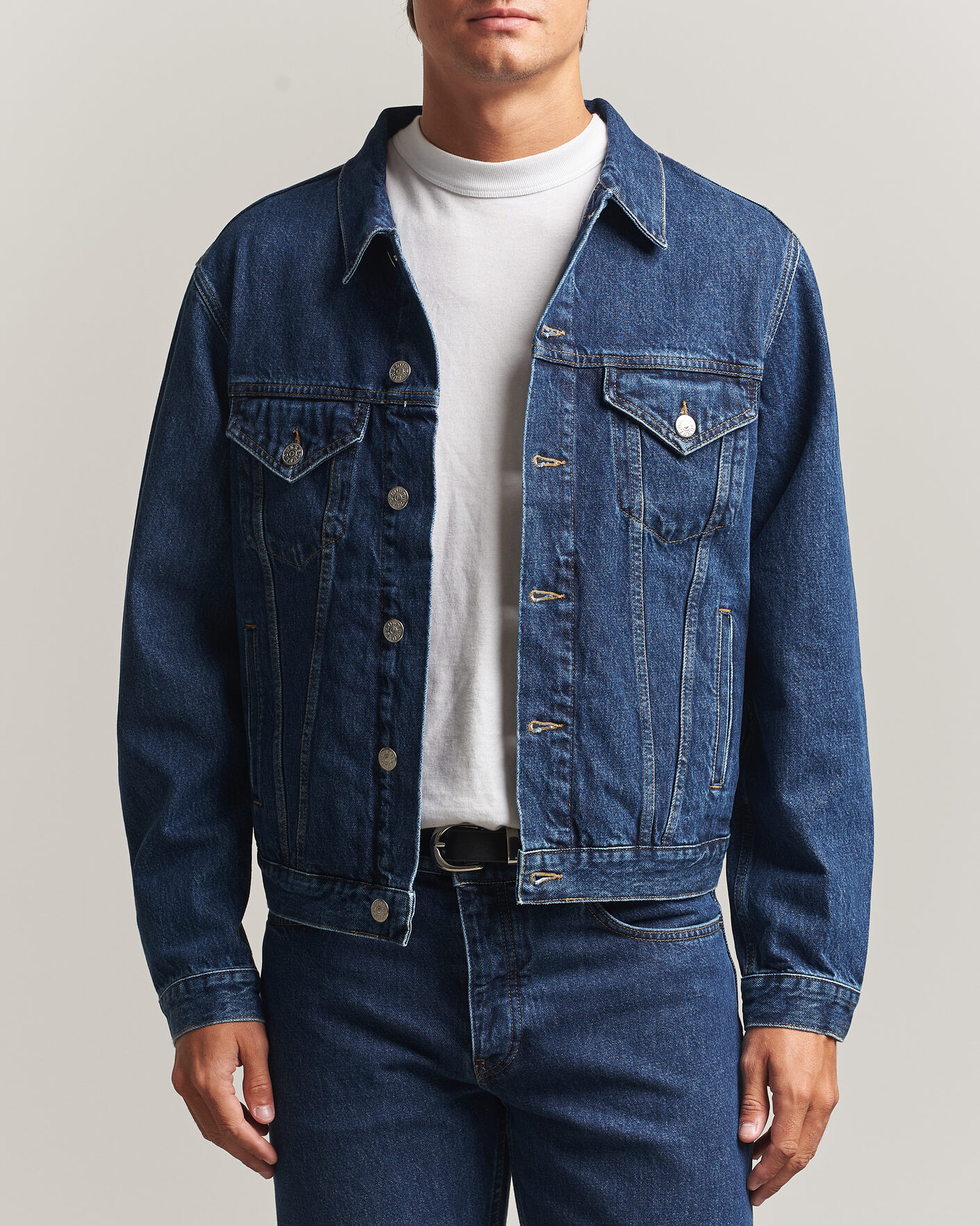 Herre | Jakker | Sunflower | Trucker Denim Jacket Blue Wash