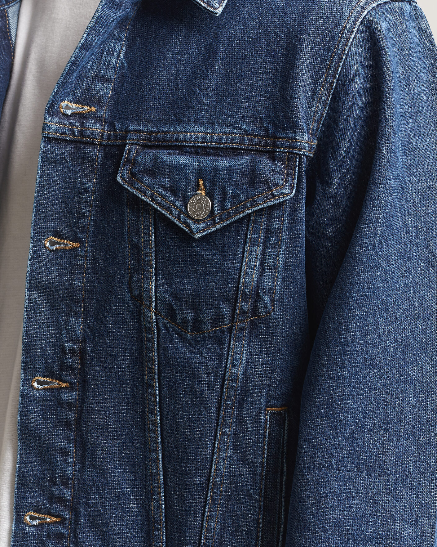 Herre | Jakker | Sunflower | Trucker Denim Jacket Blue Wash
