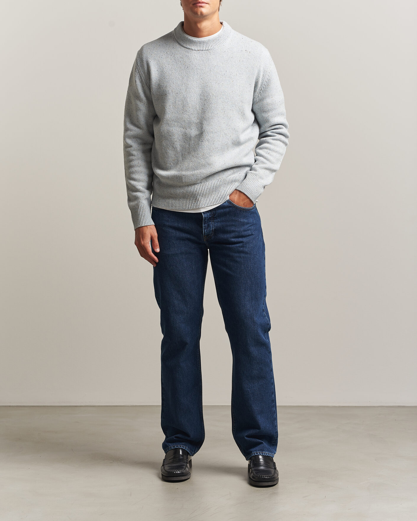 Herre | Trøjer | Sunflower | Moon Donegal Sweater Light Blue