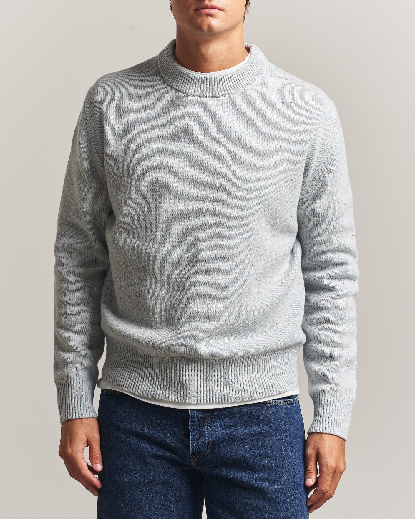 Herre | Trøjer | Sunflower | Moon Donegal Sweater Light Blue
