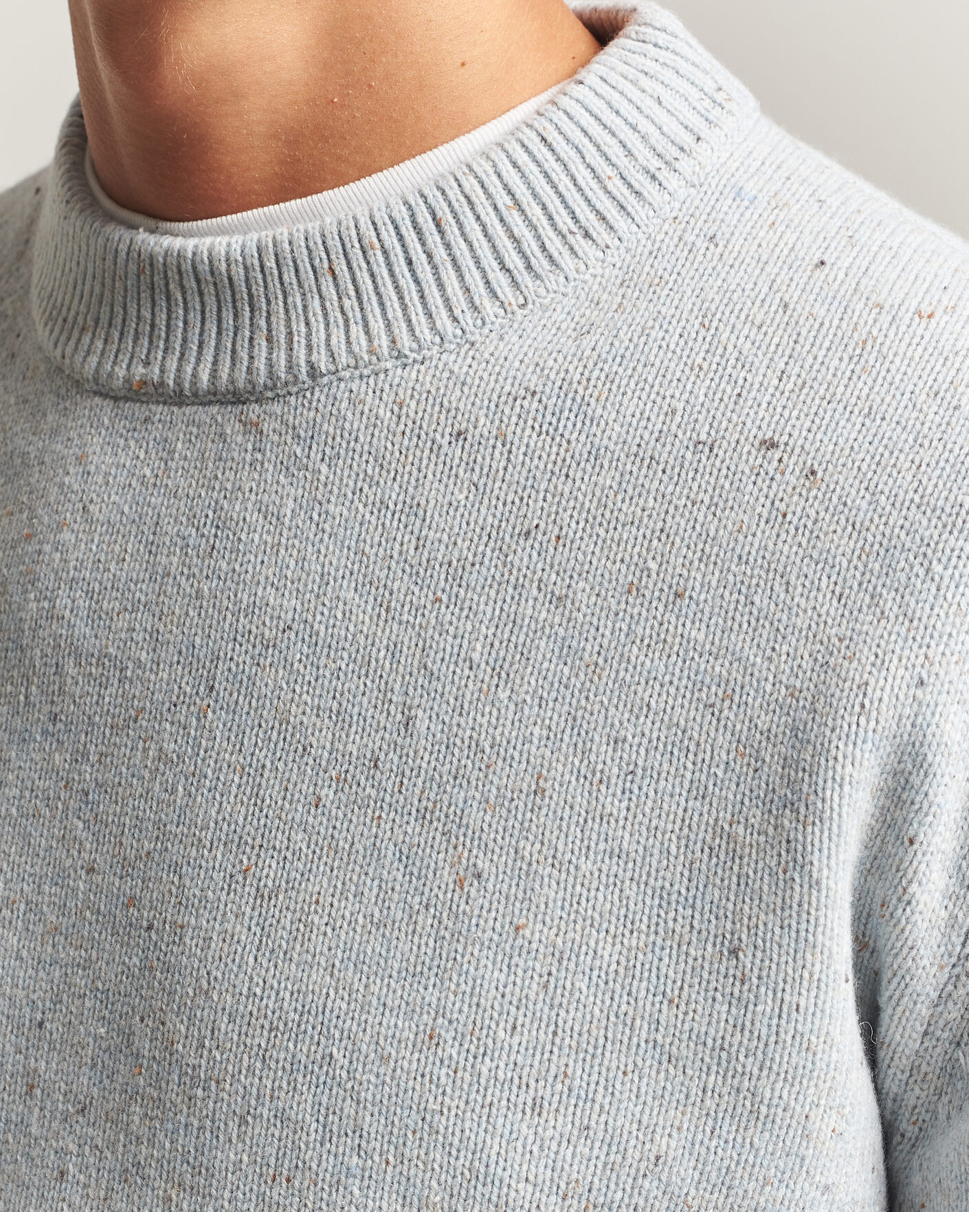 Herre | Trøjer | Sunflower | Moon Donegal Sweater Light Blue