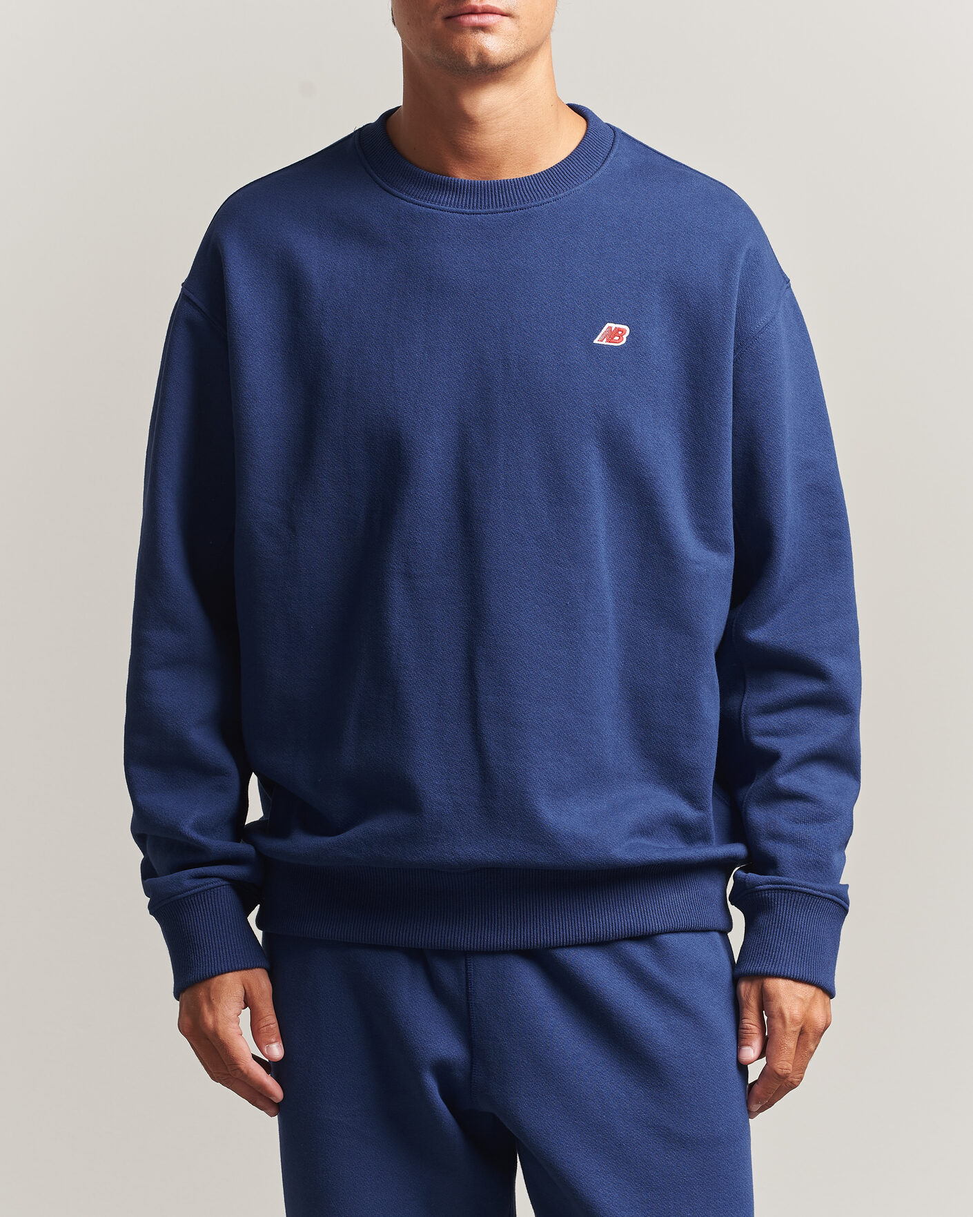 Herre | Trøjer | New Balance Made In US & UK | New Balance Made in Made In USA Core Sweatshirt Blue Oyster