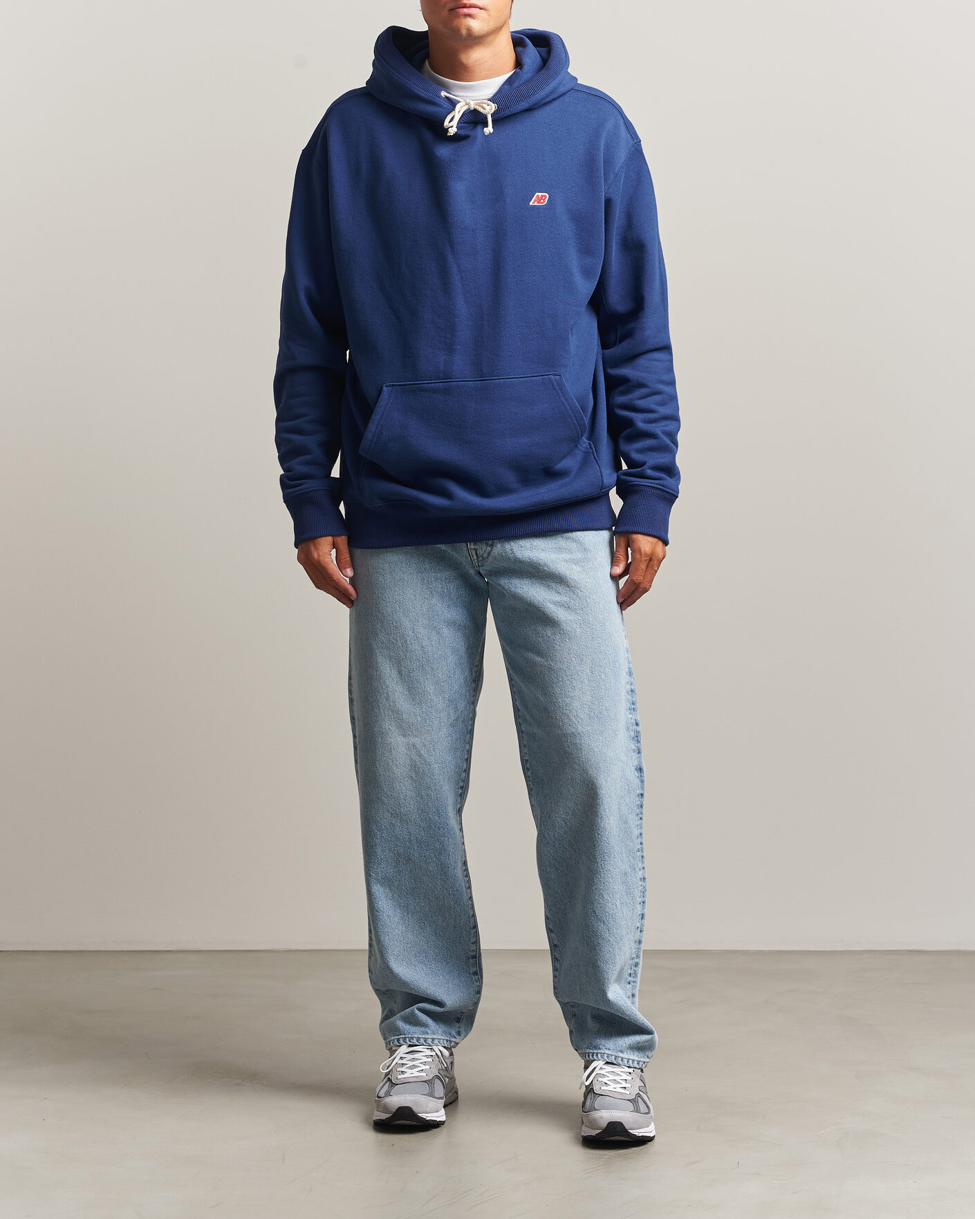 Herre | Trøjer | New Balance Made In US & UK | New Balance Made in Made In USA Core Hoodie Blue Oyster