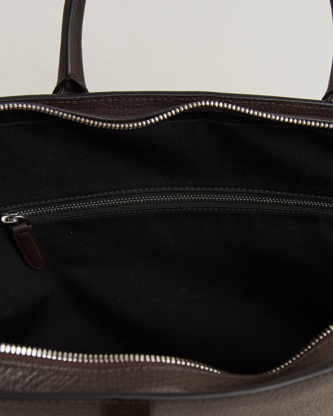 Herre | Tasker | Smythson | Ludlow Ultra Slim Briefcase With Zip Front Dark Brown