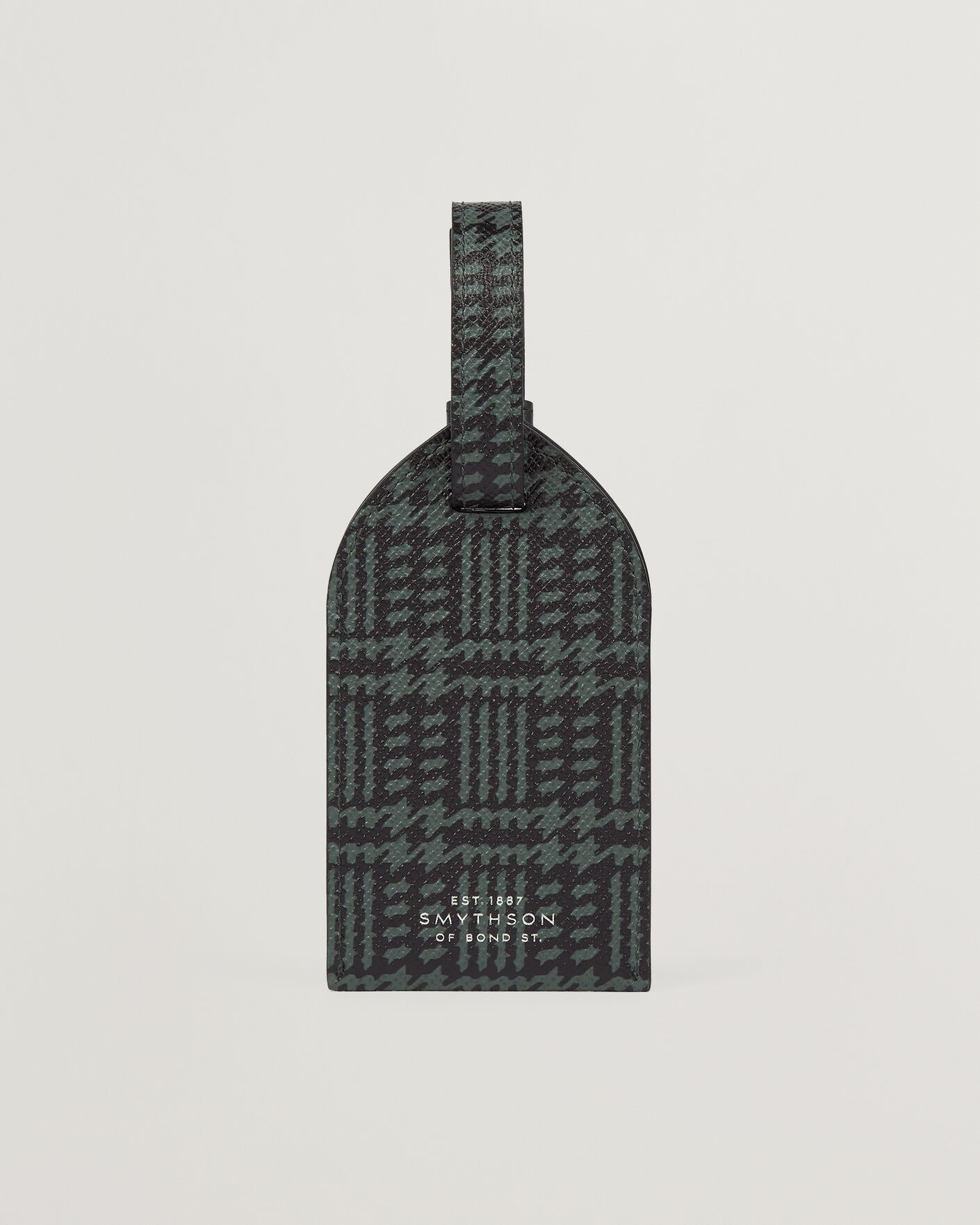 Herre | Til hjemmet | Smythson | Panama Tweed Luggage Tag Slate Green