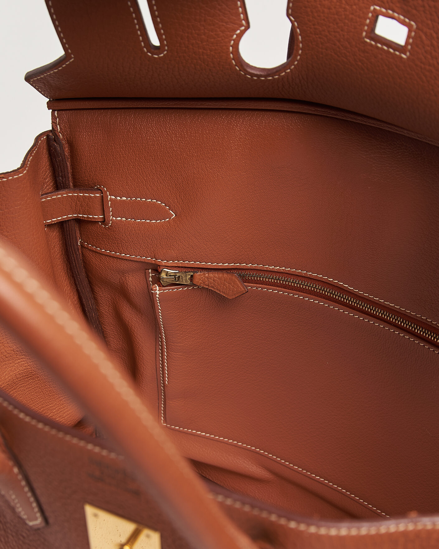 Herre | Pre-Owned & Vintage Bags | Hermès Pre-Owned | Birkin 35 Togo Leather Cognac Brown