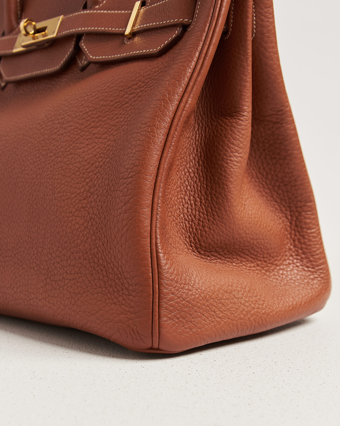 Herre | Pre-Owned & Vintage Bags | Hermès Pre-Owned | Birkin 35 Togo Leather Cognac Brown