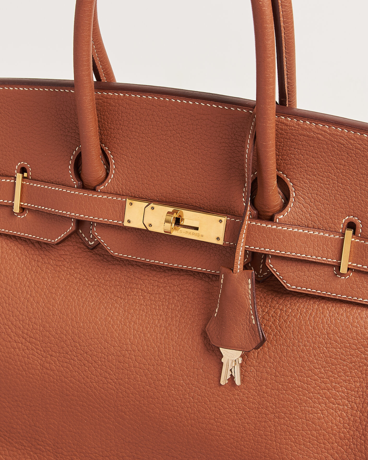 Herre | Pre-Owned & Vintage Bags | Hermès Pre-Owned | Birkin 35 Togo Leather Cognac Brown