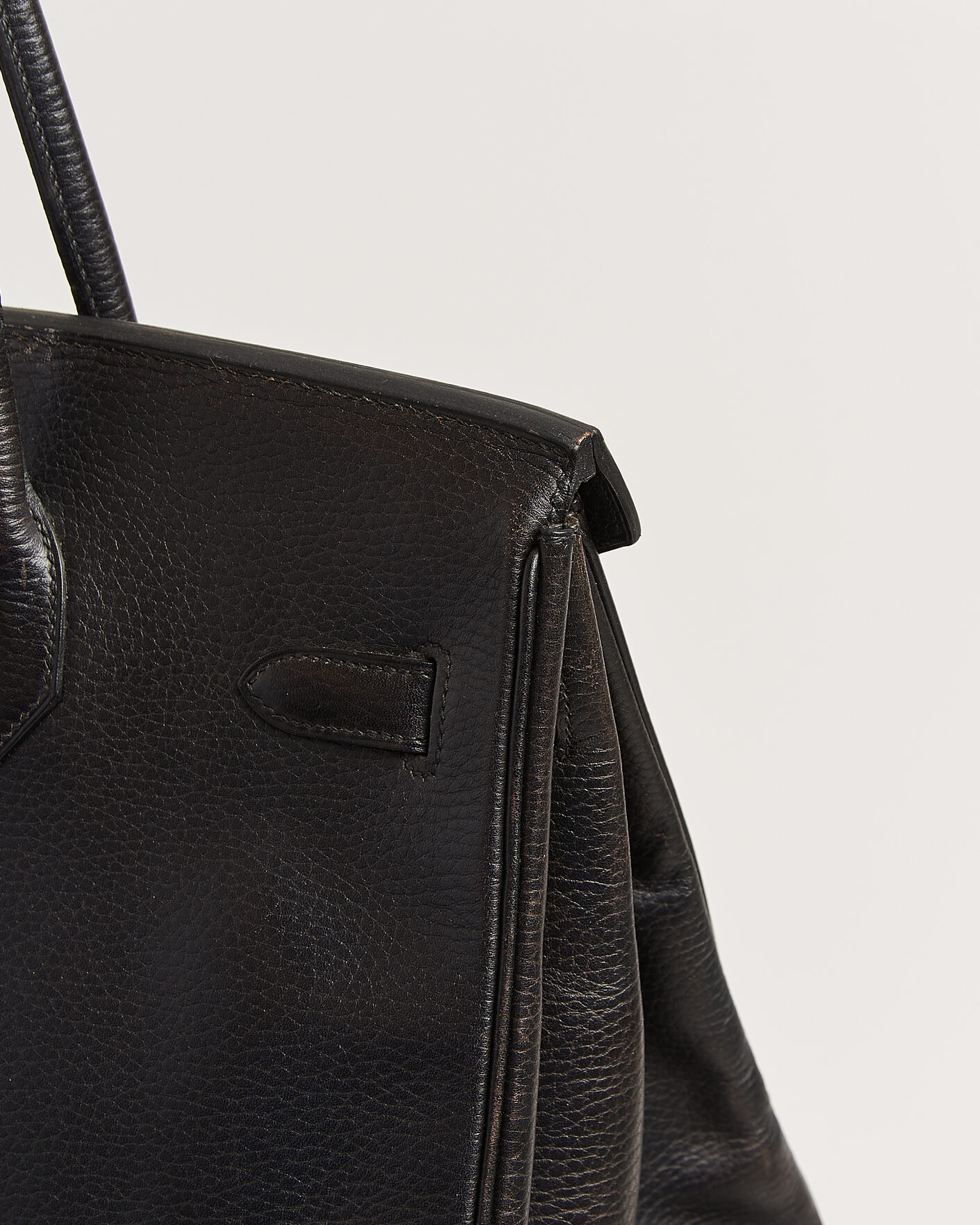 Herre | Pre-Owned & Vintage Bags | Hermès Pre-Owned | Birkin 35 Retourné Ardennes Leather Black