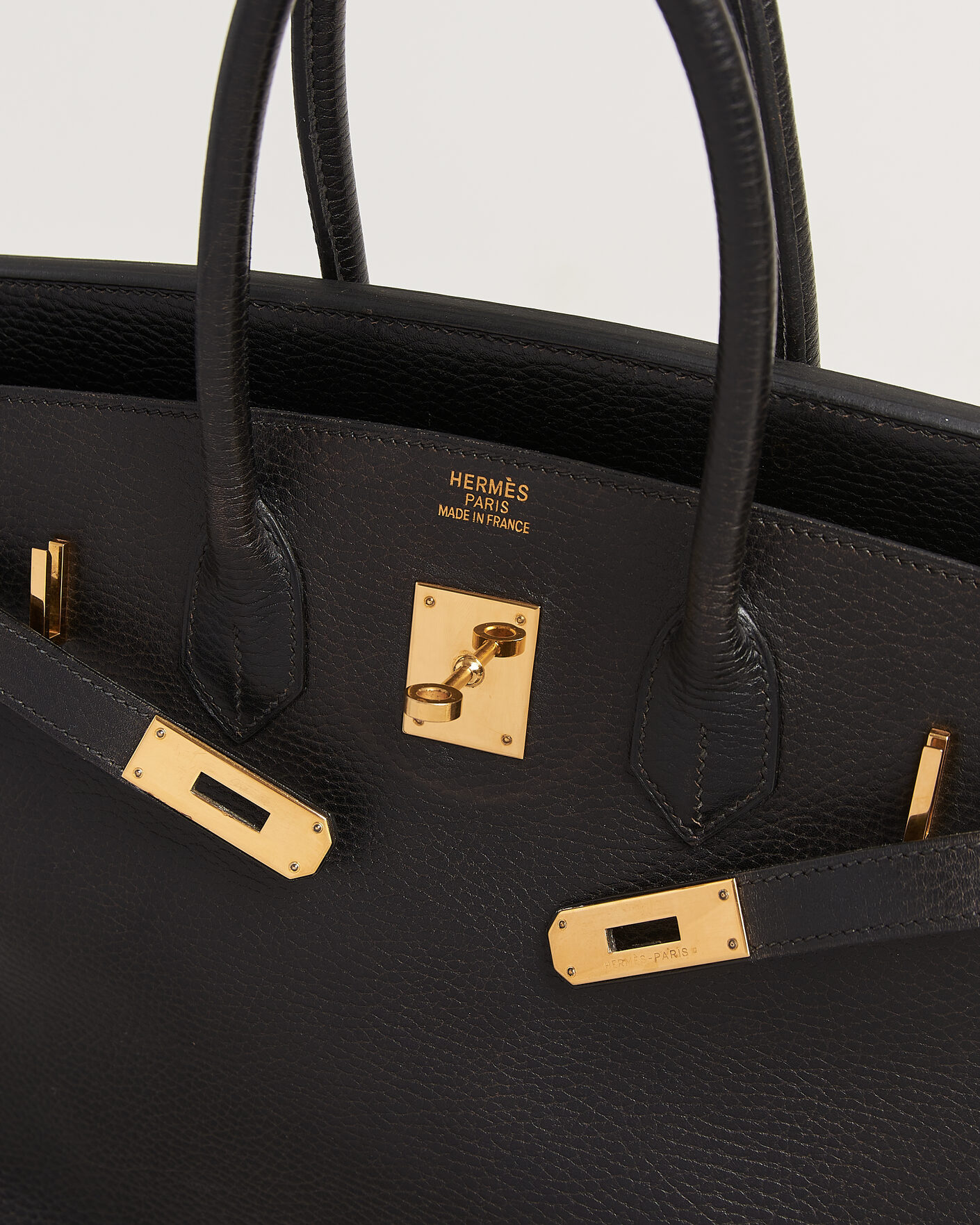 Herre | Pre-Owned & Vintage Bags | Hermès Pre-Owned | Birkin 35 Retourné Ardennes Leather Black