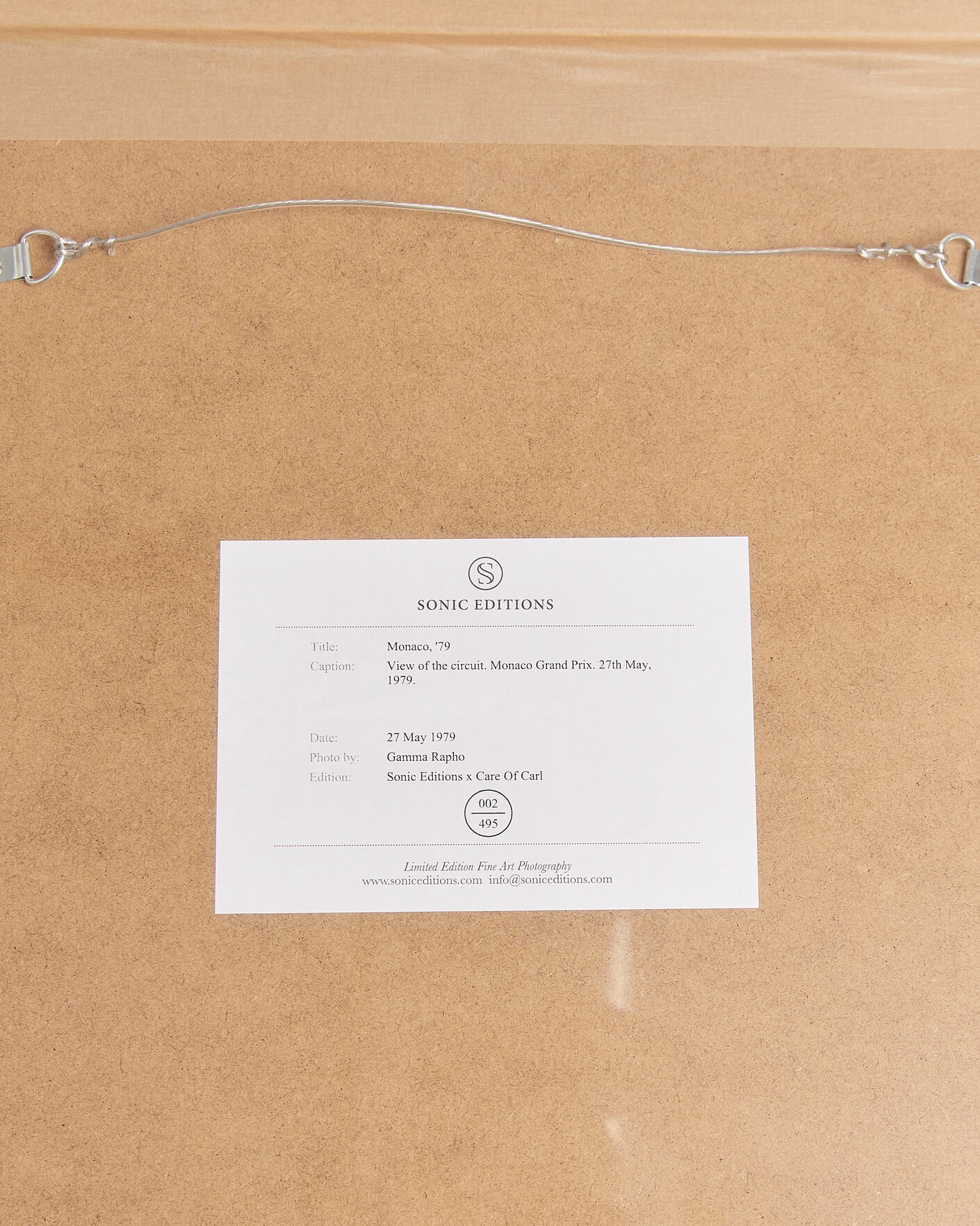 Herre | Plakater | Sonic Editions | Framed Monaco, '79