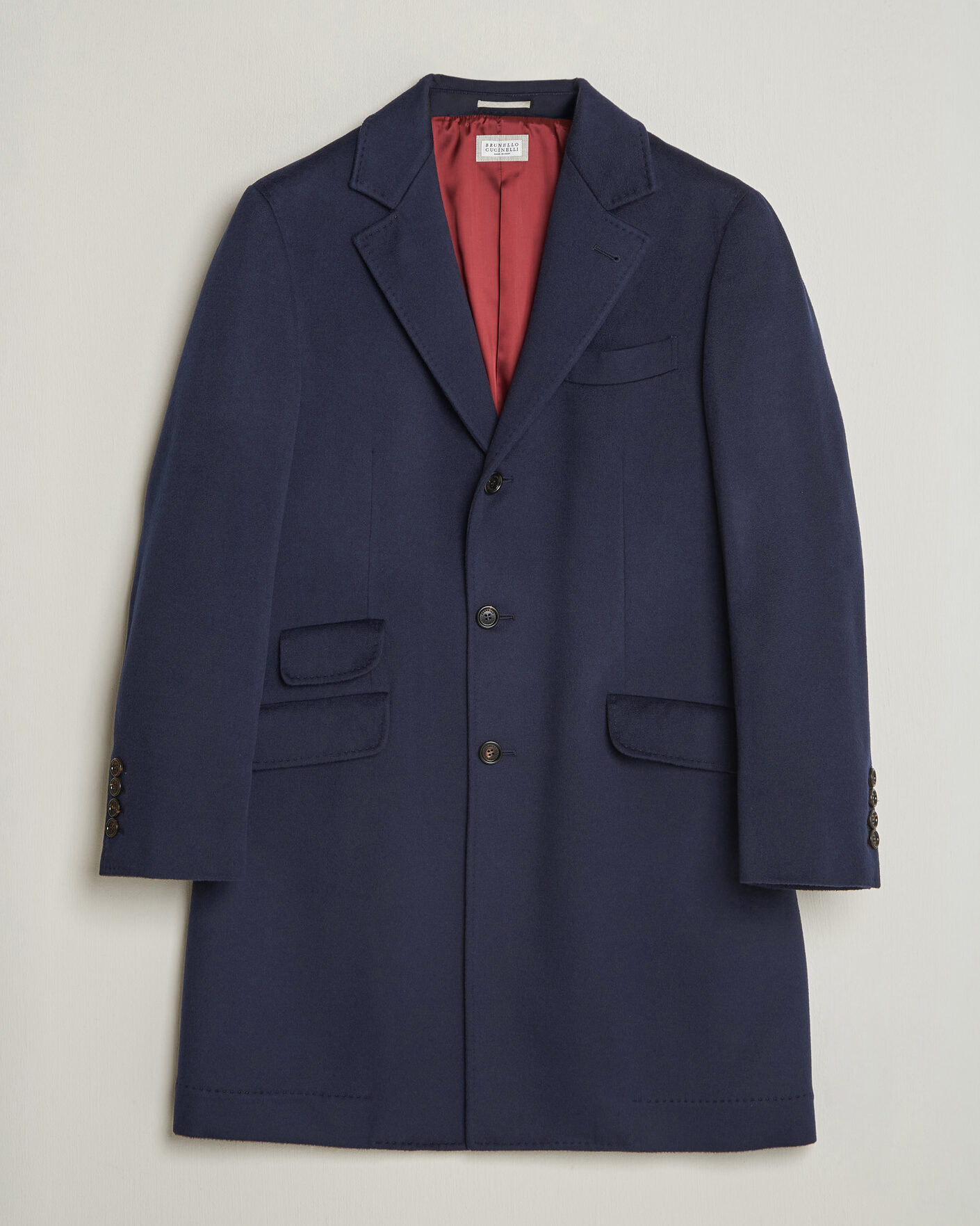 Herre | Jakker | Brunello Cucinelli | Soft Wool Coat Navy