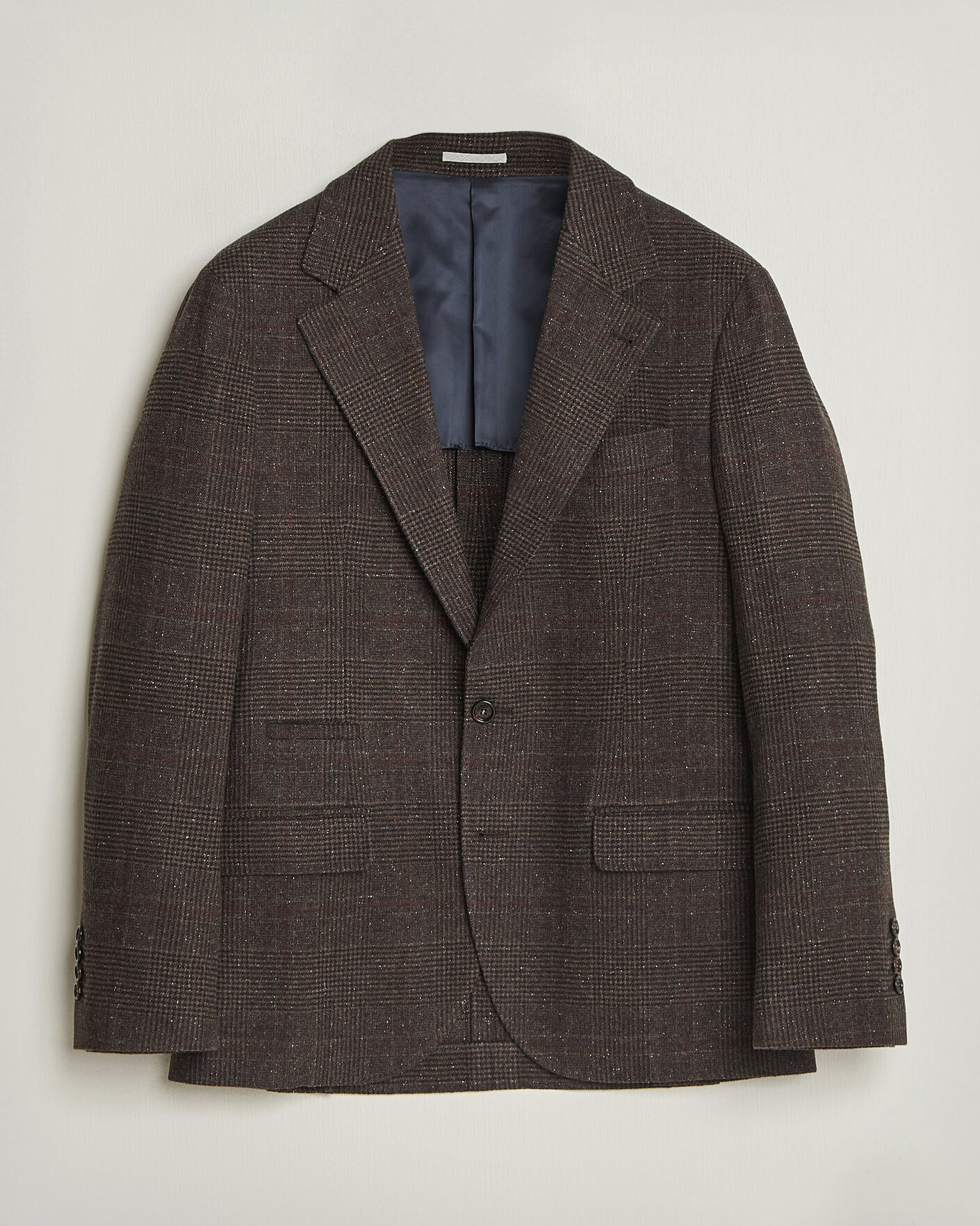 Herre | Blazere & jakker | Brunello Cucinelli | Cashmere/Silk Prince Of Wales Blazer Dark Brown
