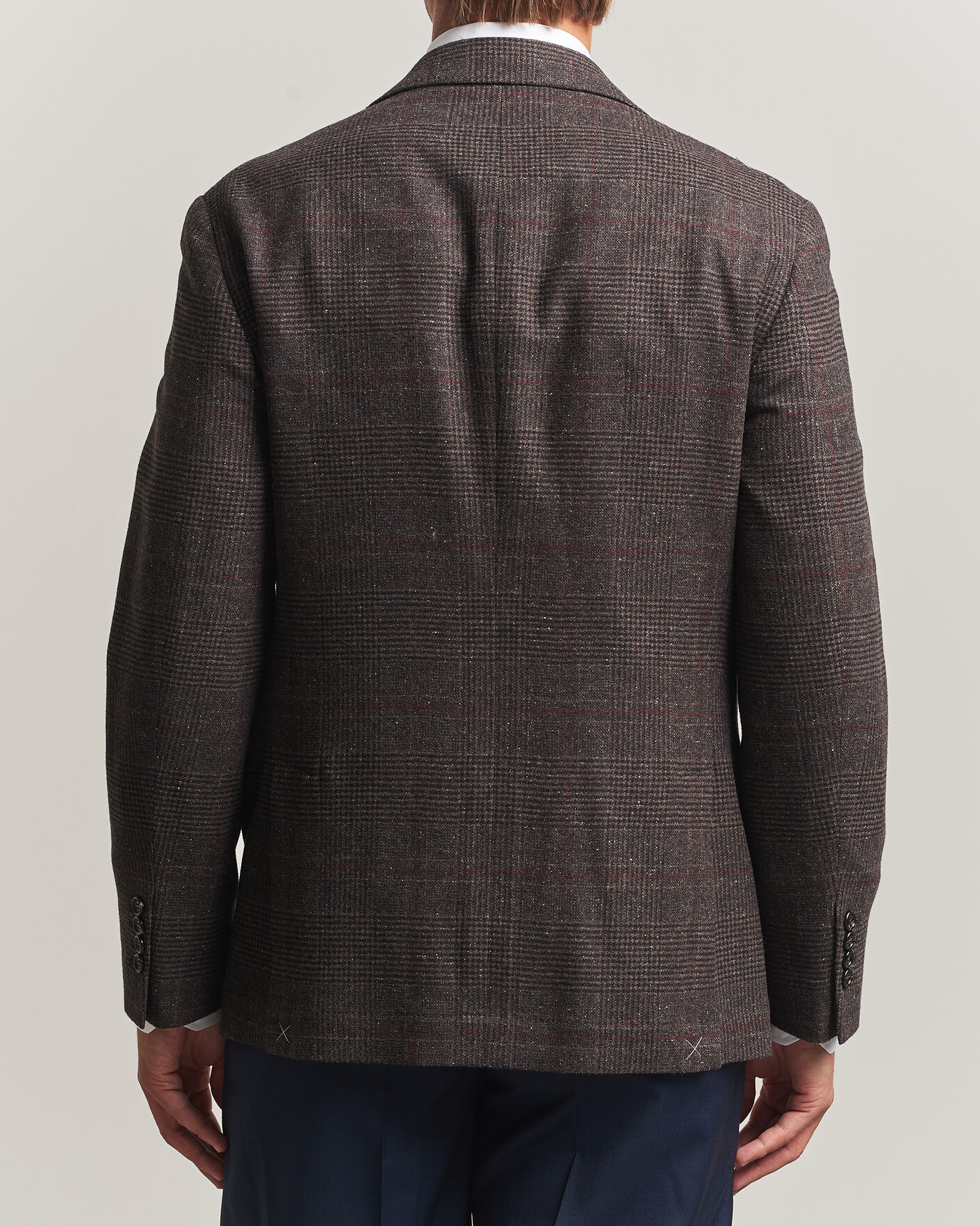 Herre | Blazere & jakker | Brunello Cucinelli | Cashmere/Silk Prince Of Wales Blazer Dark Brown