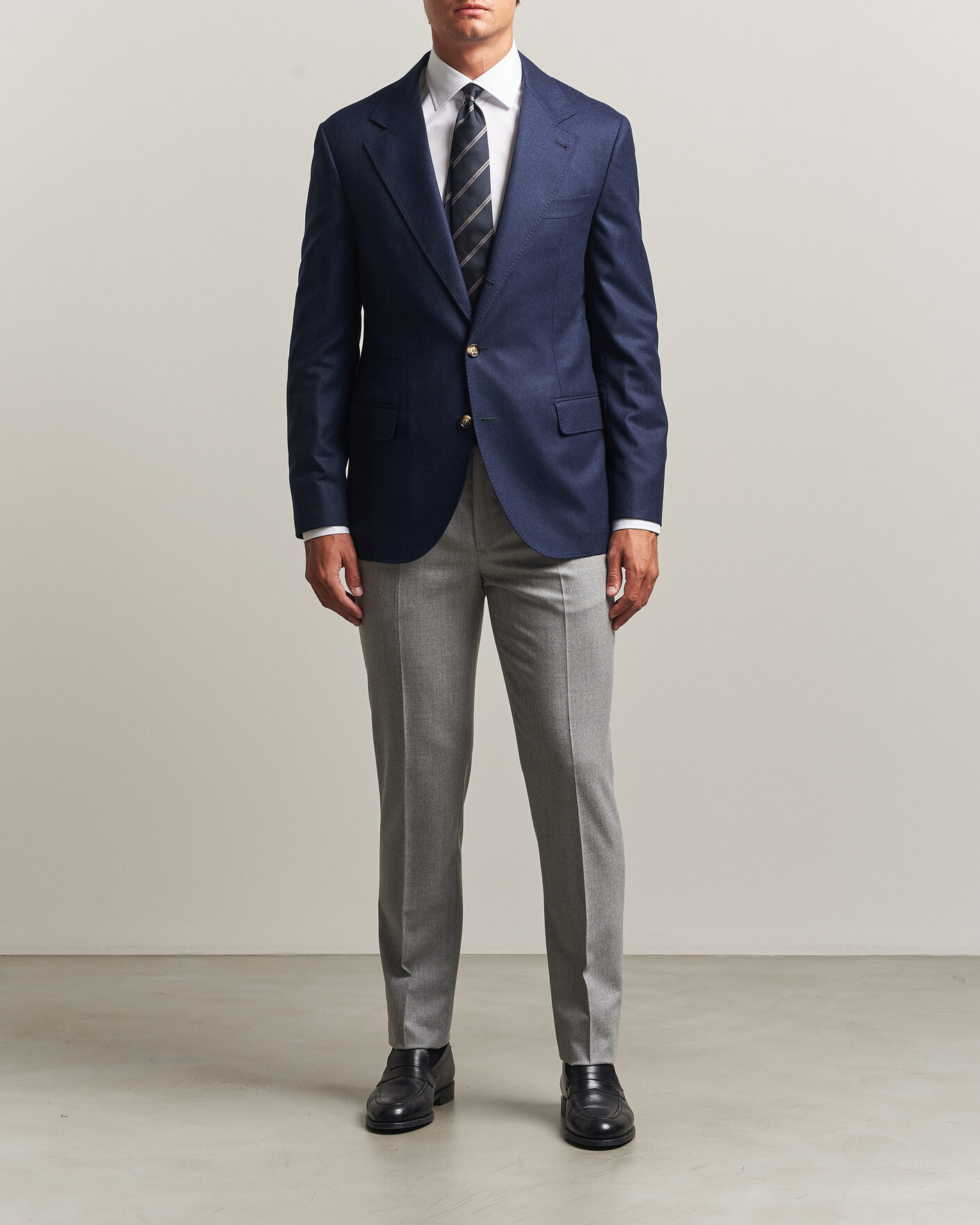 Herre | Blazere & jakker | Brunello Cucinelli | Wool Flannel Blazzer Navy