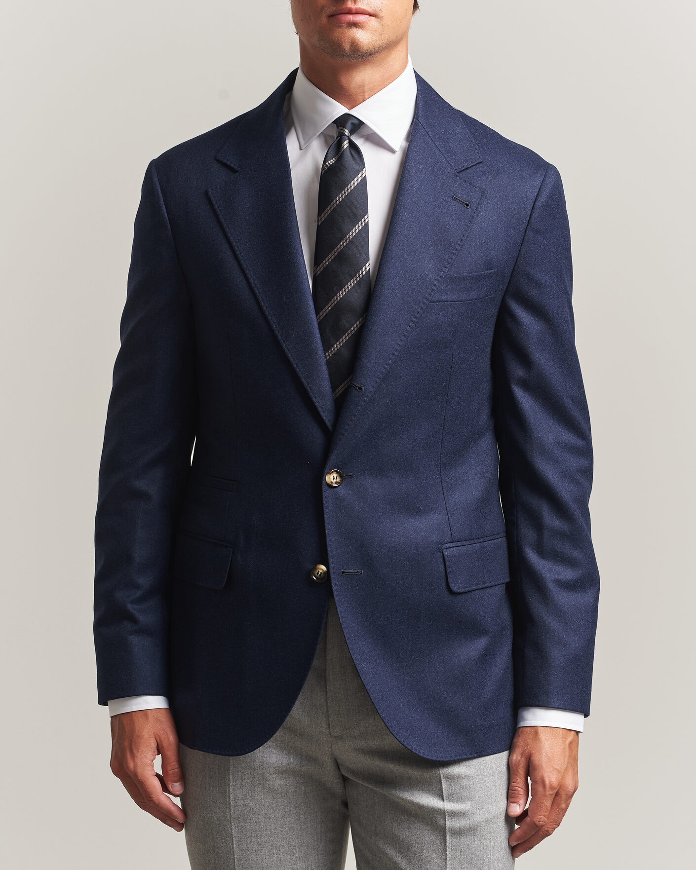Herre | Blazere & jakker | Brunello Cucinelli | Wool Flannel Blazzer Navy