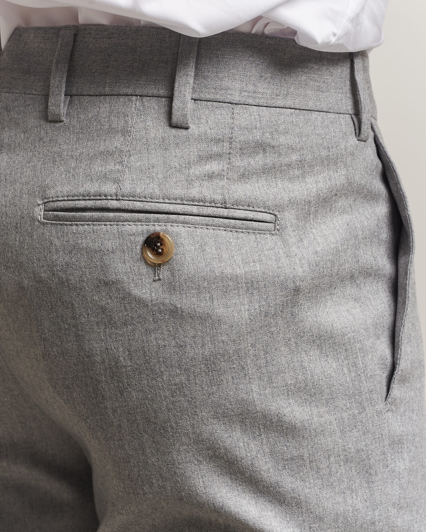 Herre | Bukser | Brunello Cucinelli | Slim Fit Flannel Trousers Light Grey