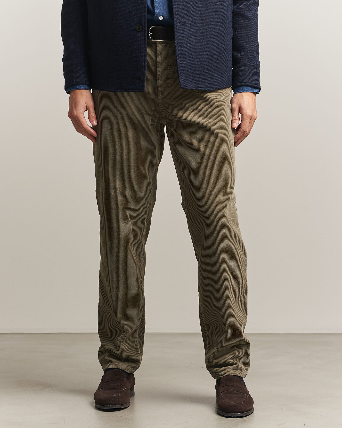 Herre | Bukser | Brunello Cucinelli | Leisure Fit Corduroy 5-Pocket Pants Olive