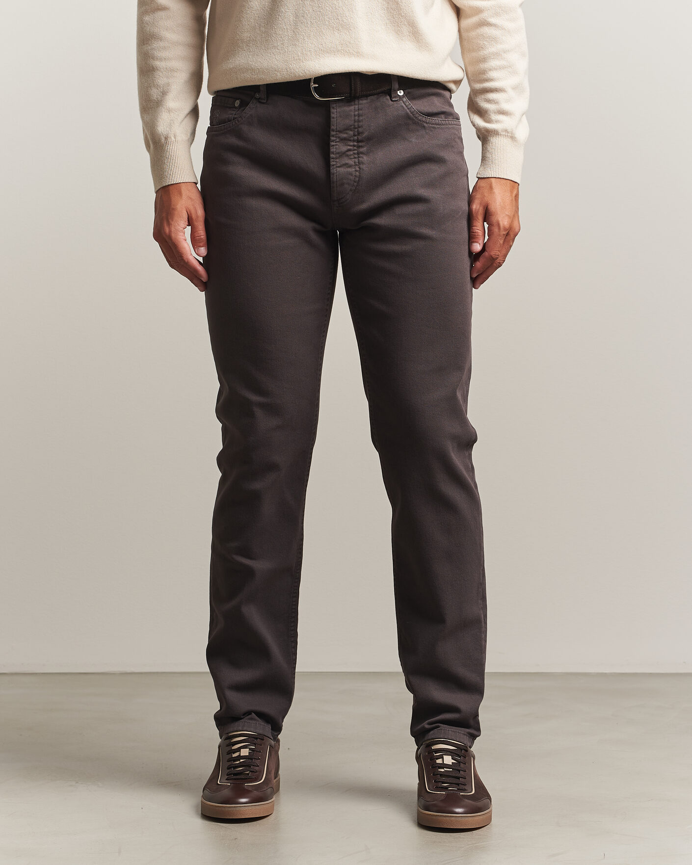 Herre | Bukser | Brunello Cucinelli | Slim Fit Bull Denim Pants Dark Brown