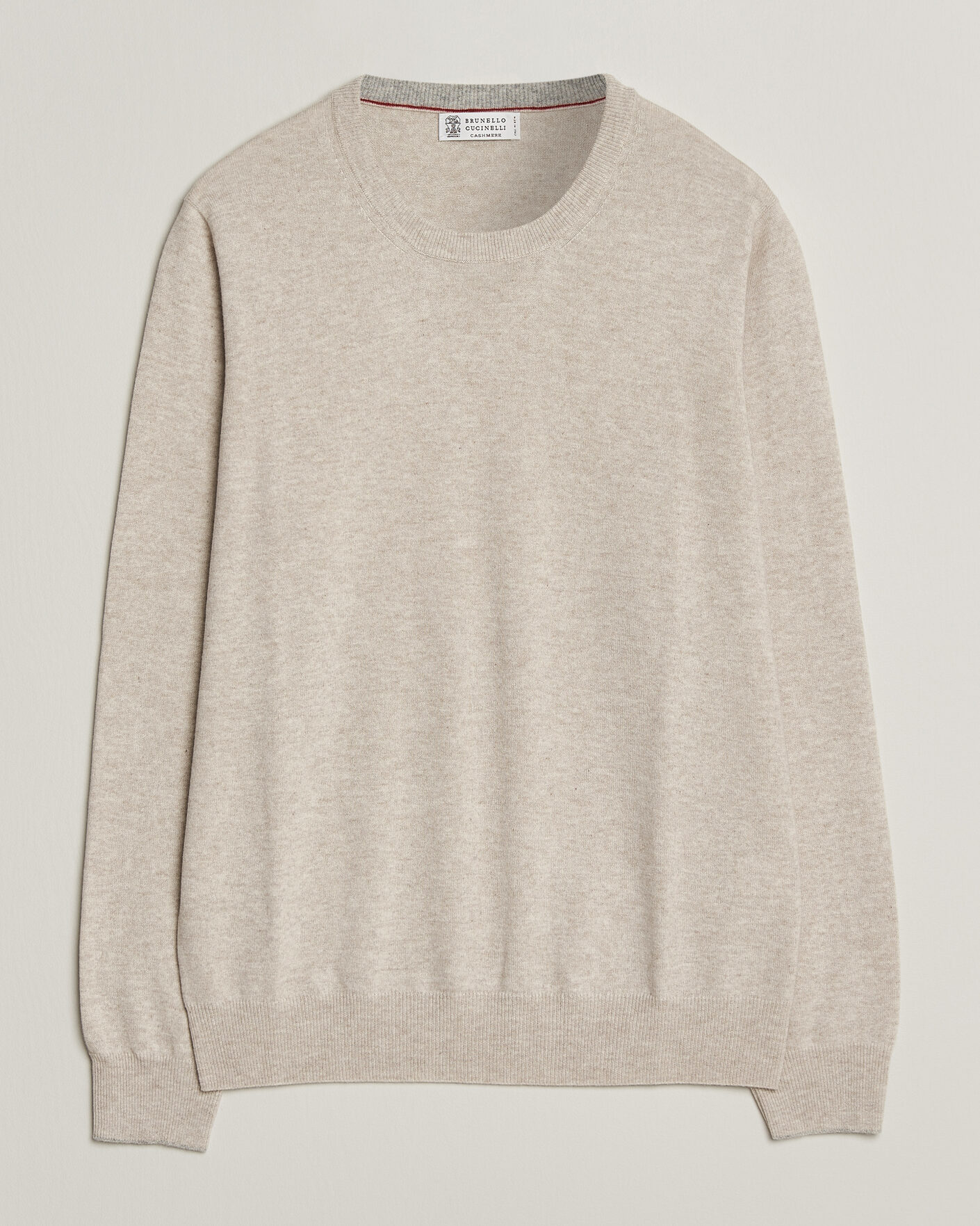 Herre | Trøjer | Brunello Cucinelli | 2 Ply Cashmere Pullover Oyster