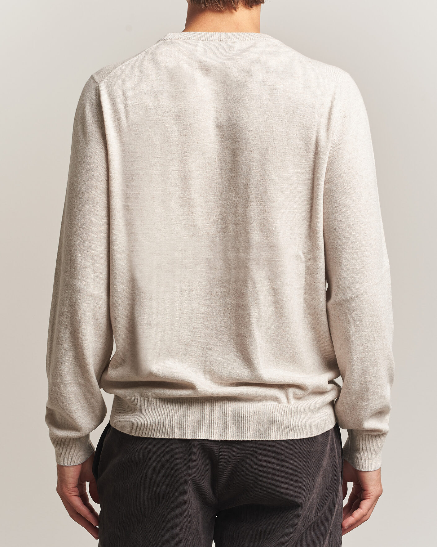 Herre | Trøjer | Brunello Cucinelli | 2 Ply Cashmere Pullover Oyster