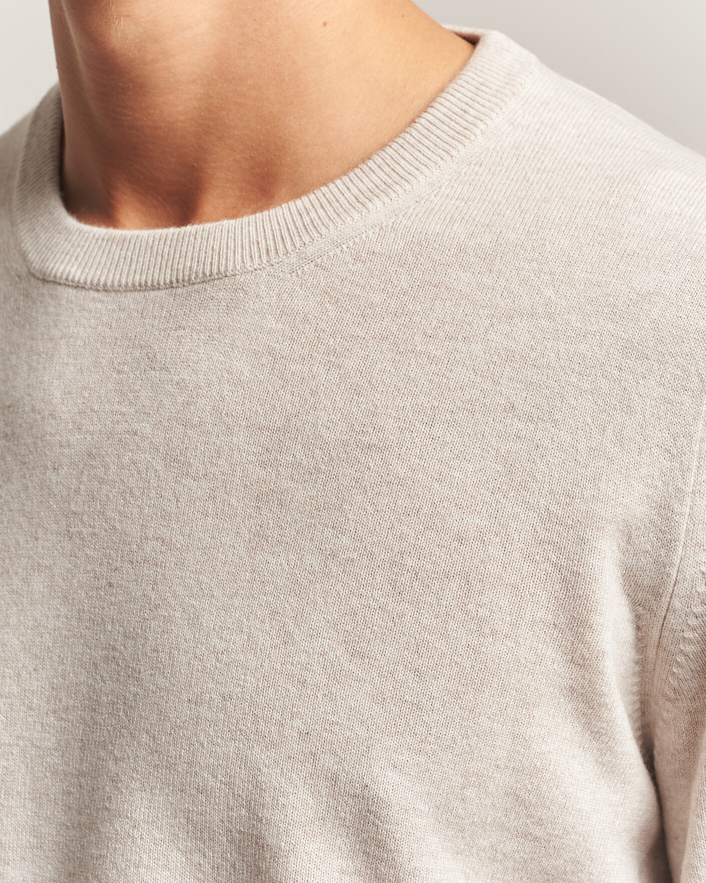 Herre | Trøjer | Brunello Cucinelli | 2 Ply Cashmere Pullover Oyster