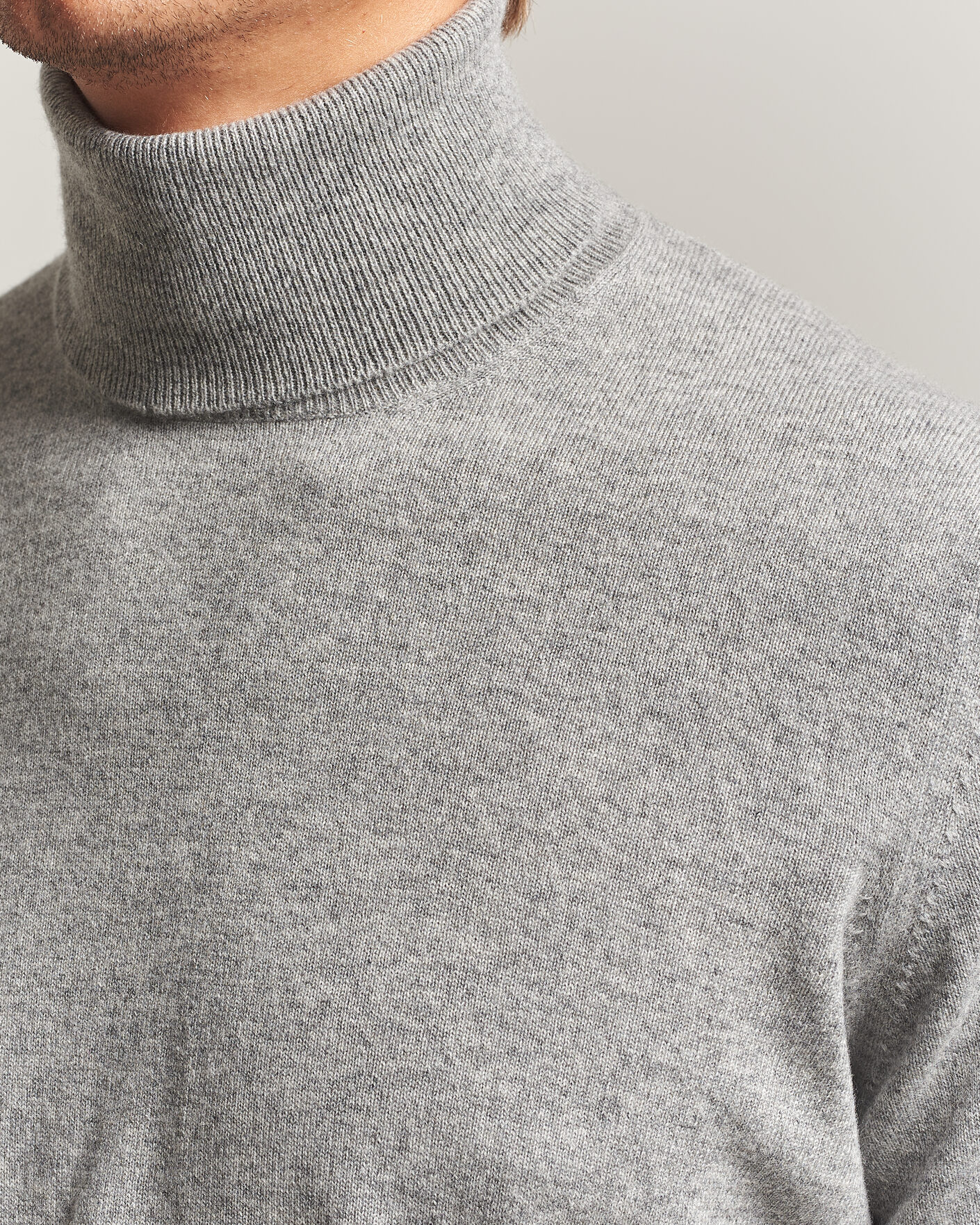 Herre | Trøjer | Brunello Cucinelli | 2 Ply Cashmere Rollneck Grey Melange