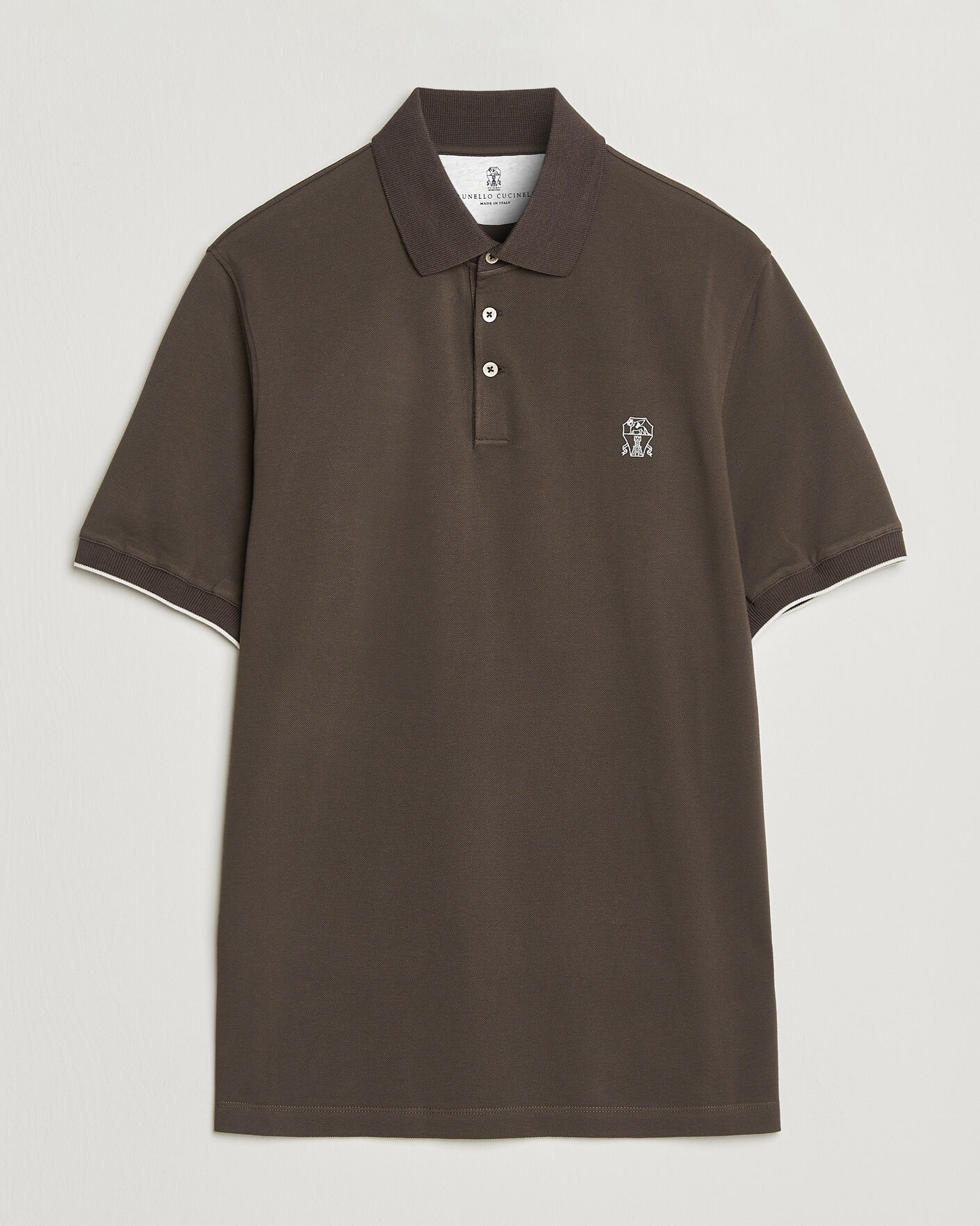 Herre | Polotrøjer | Brunello Cucinelli | Short Sleeve Logo Polo Dark Brown